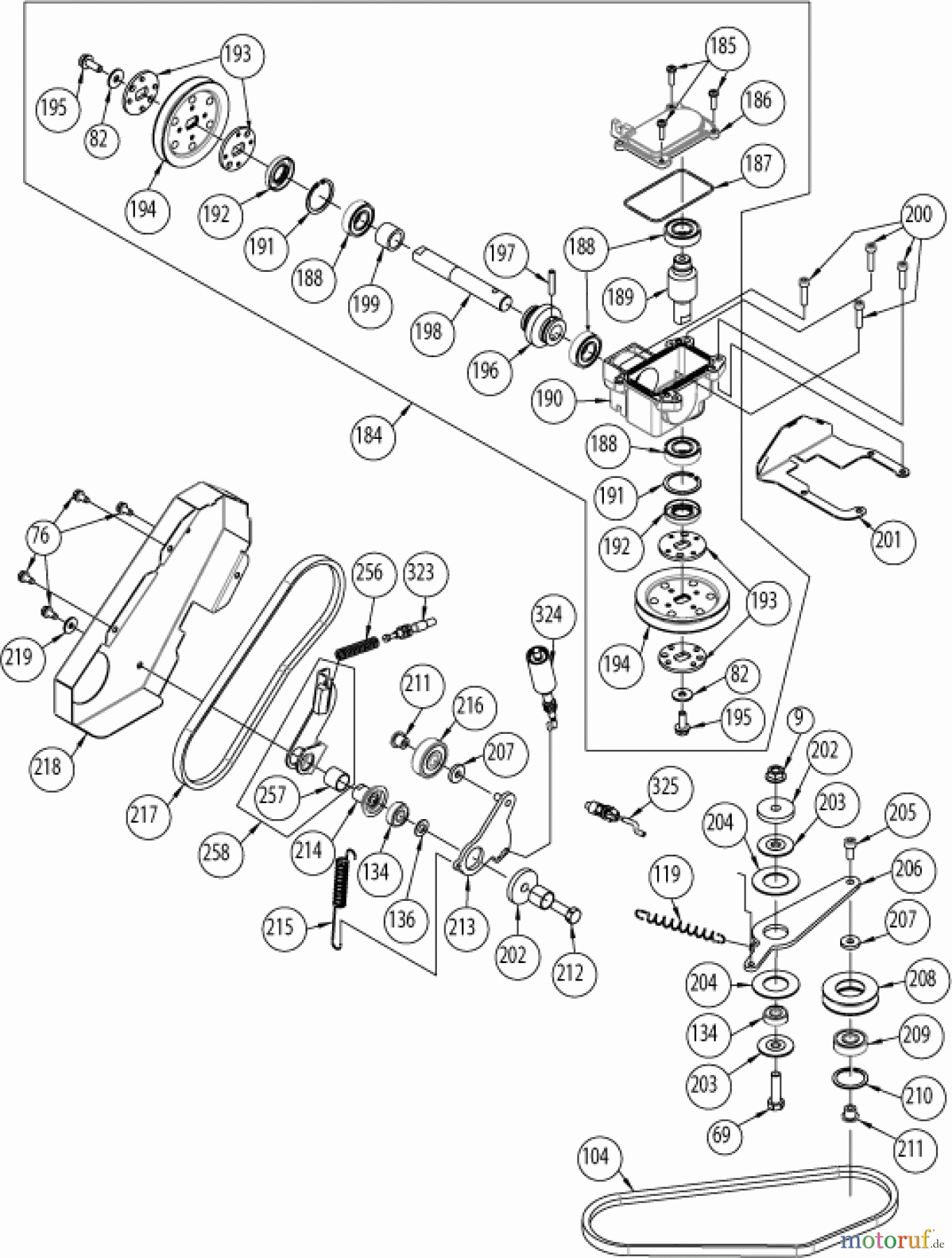 AS-Motor (neu) Rasen Profi-Rasenmäher AS 531 Heckauswurf AS 531 E-ProCut B ab FNr. 038022030001 Antrieb