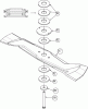 AS-Motor (neu) Profi-Rasenmäher AS 531 Heckauswurf AS 531 E-ProCut B ab FNr. 038022030001 Ersatzteile Messer mit Befestigung