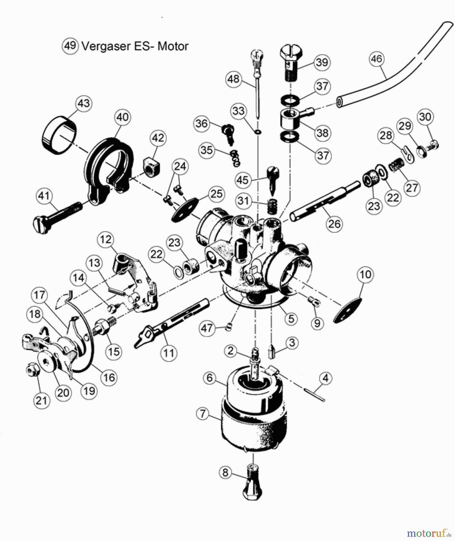 AS-Motor (neu) Rasen Profi-Rasenmäher AS 53 Allrad AS 53 2T ES 4WD RB ab FNr. 030517050001 Vergaser
