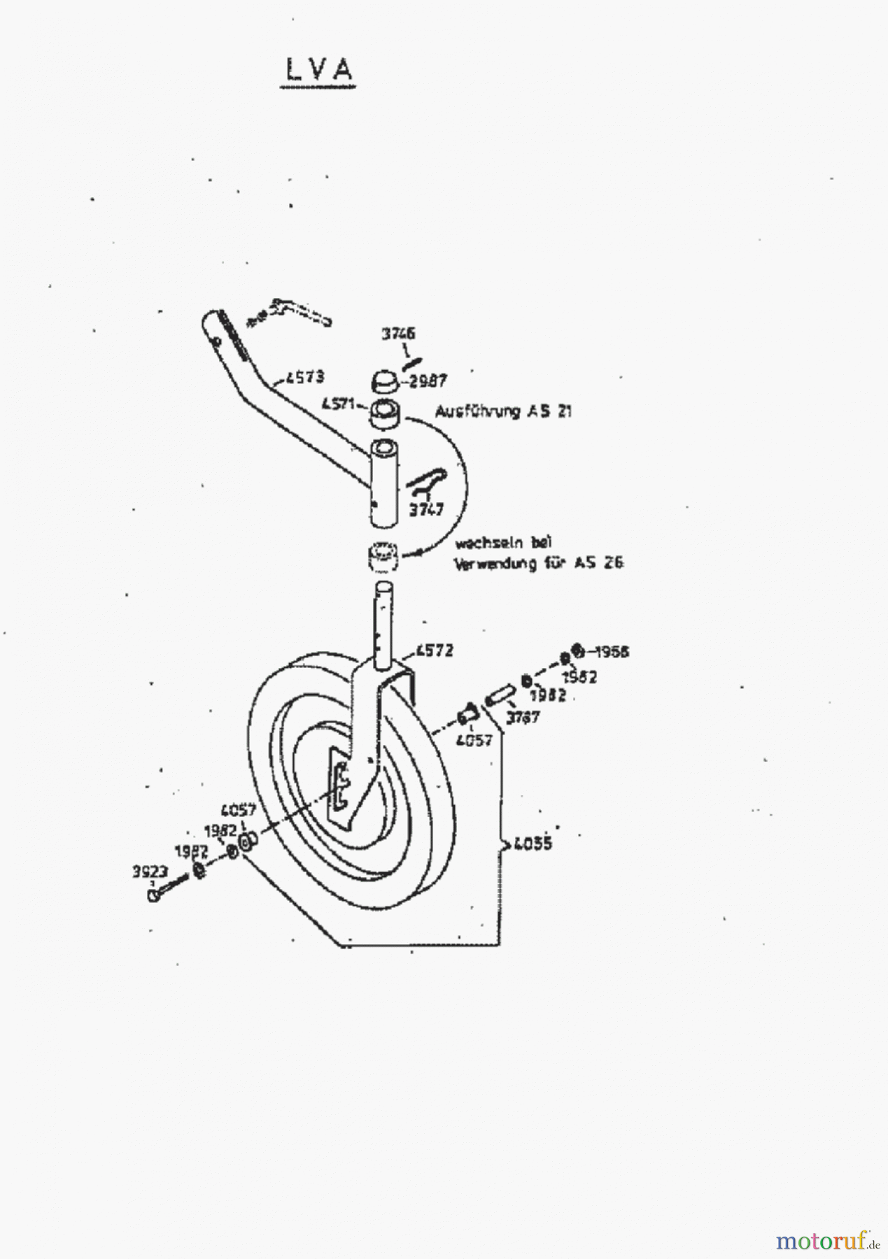 AS-Motor (neu) Rasen Hochgras Allmäher AS 21 AS 21 AH8 ab FNr. 005800000000 LVA
