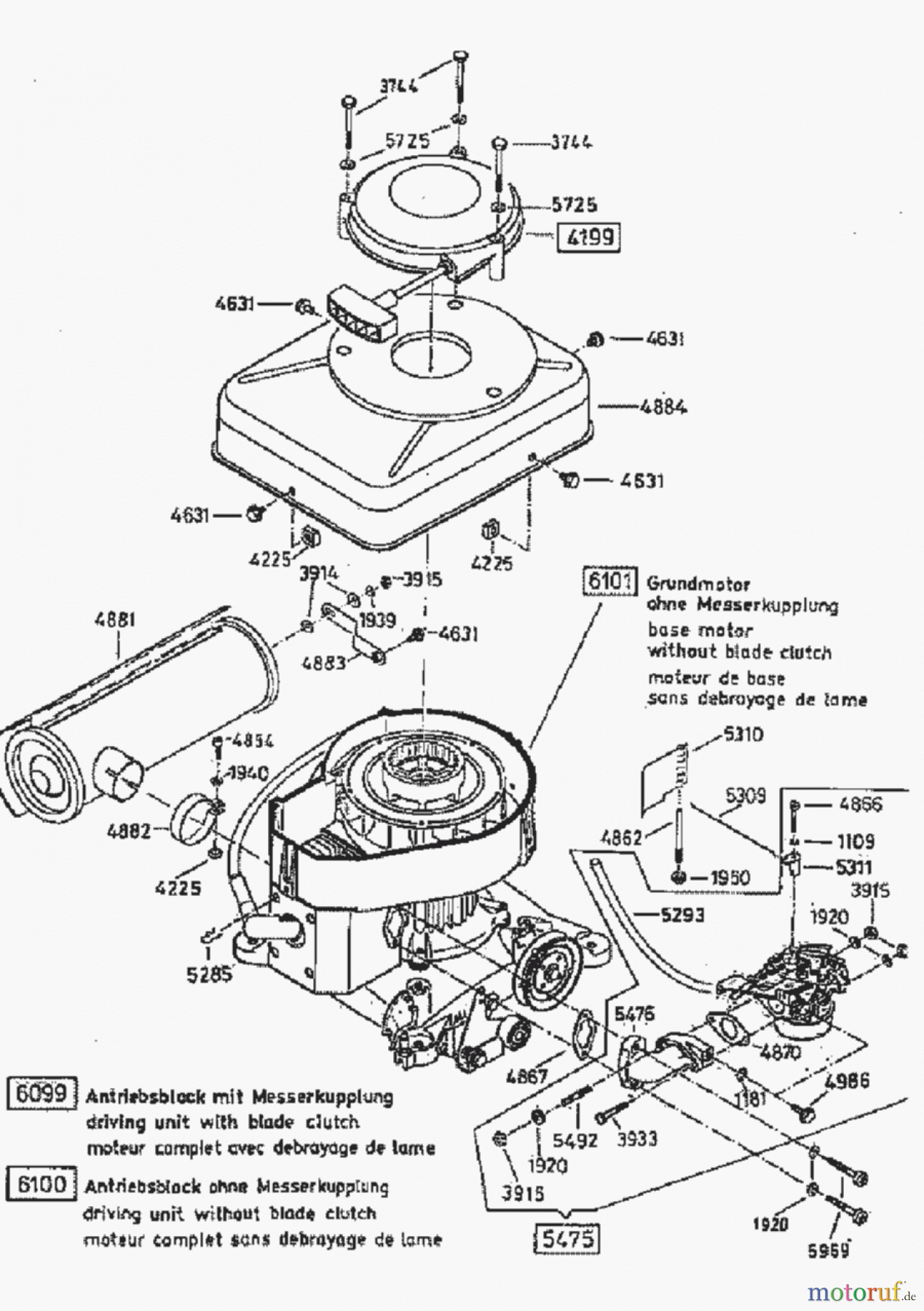  AS-Motor (neu) Rasen Hochgras Allmäher AS 21 AS 21 AH9 ab FNr. 008300000000 Antriebsblock