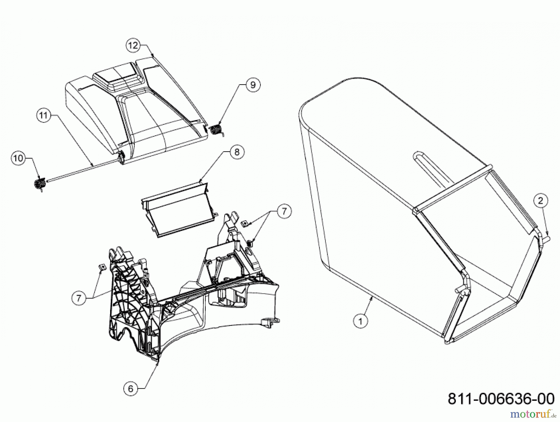 MTD Motormäher mit Antrieb BT 53 SP HW 12A-PFKC600 (2021) Grasfangsack