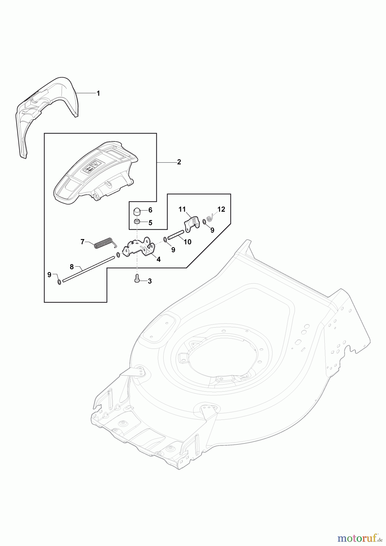 Stiga Rasenmäher Baujahr 2025 Benzinrasenmäher Combi 748 SE (2025) Auswureschutz