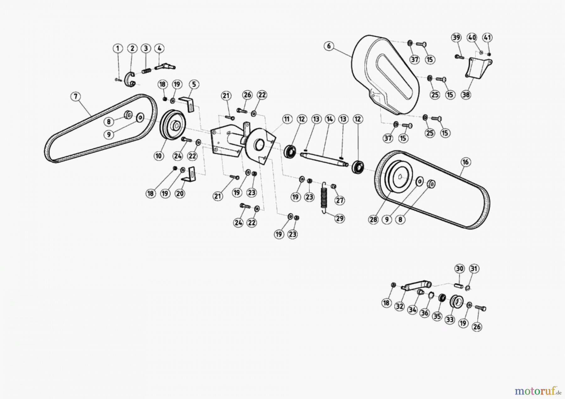 AS-Motor (neu) Hochgras Schlegelmäher AS 570 SM ab FNr. 022111100001 Antrieb Abb.2