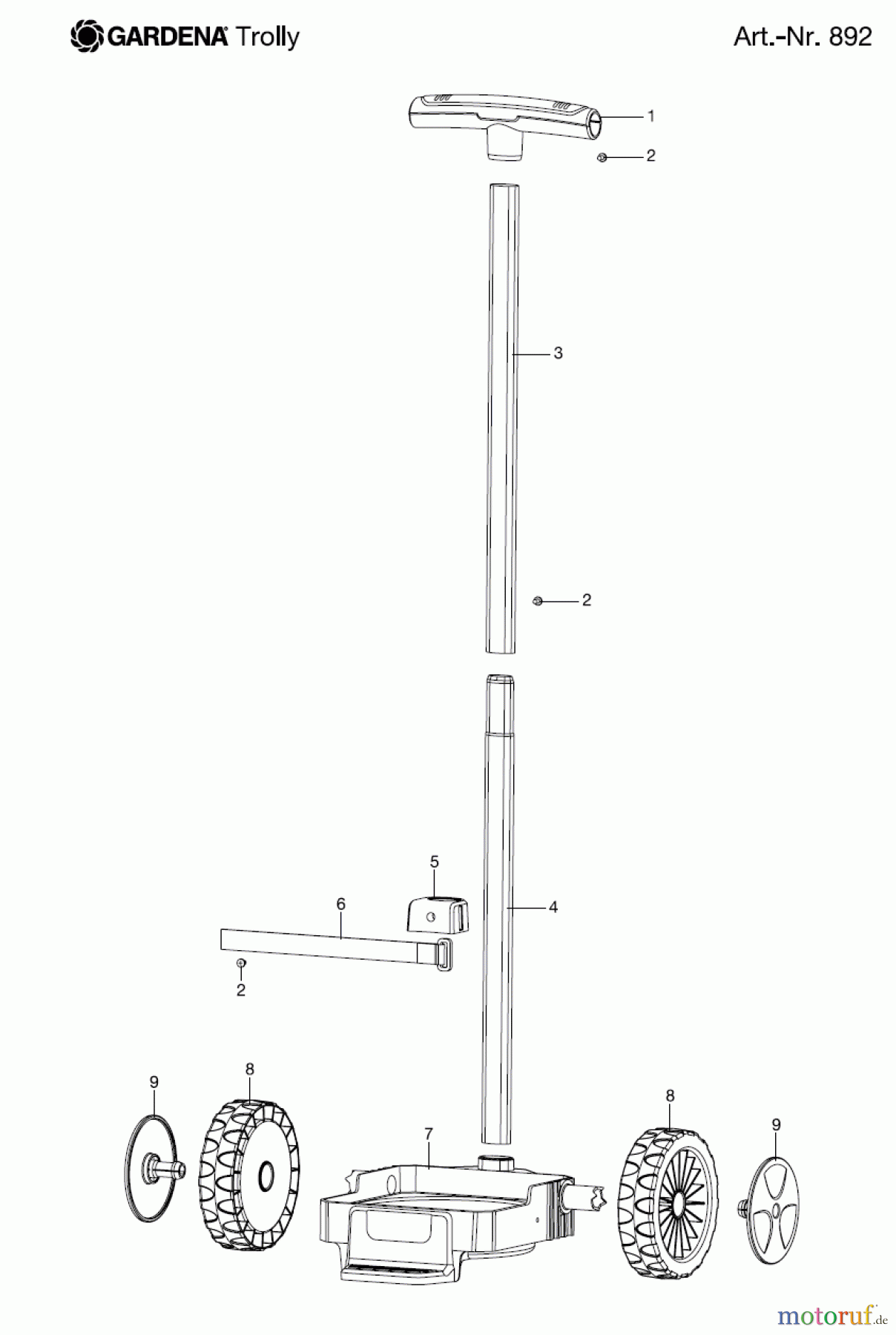 Gardena Wassertechnik Spritzgeräte Trolly