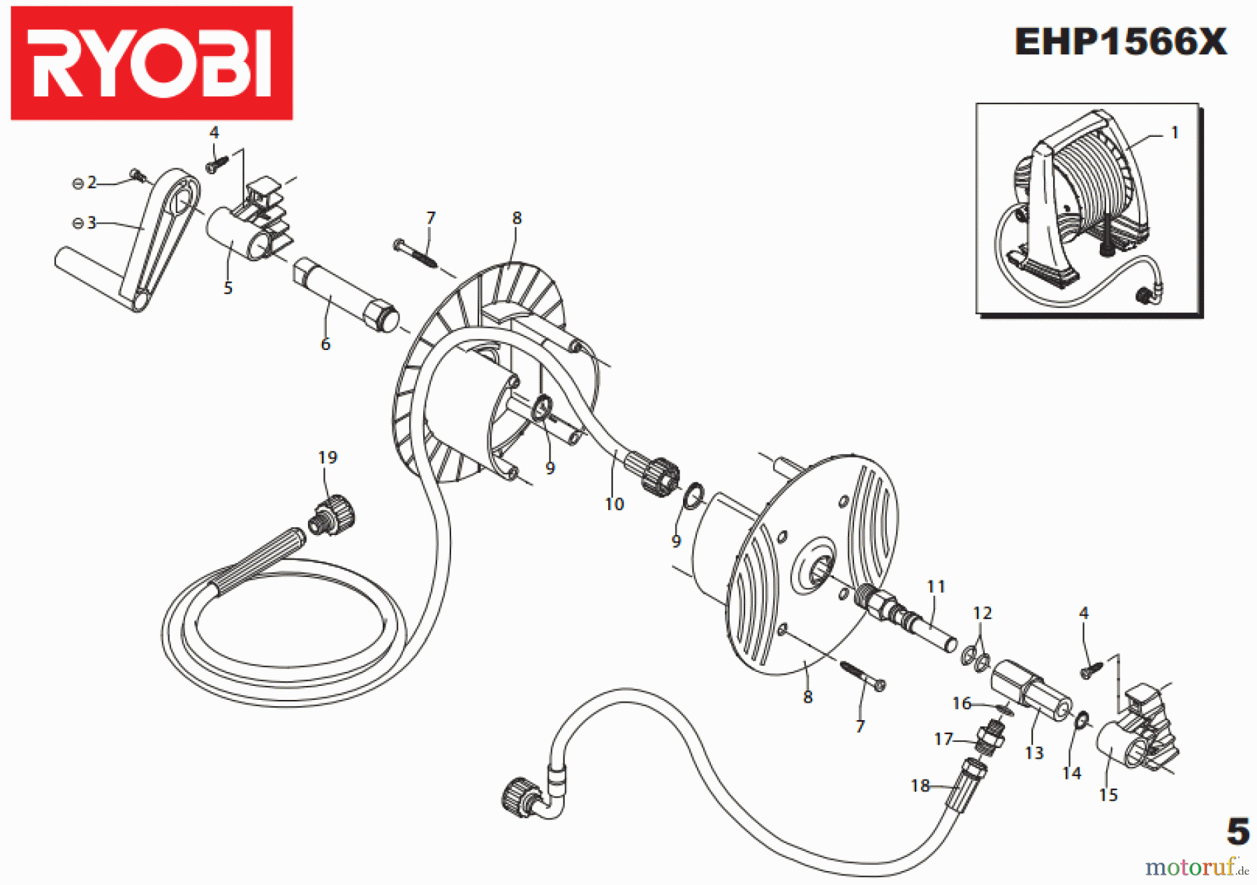 Ryobi Hochdruckreiniger EHP1566X Seite5