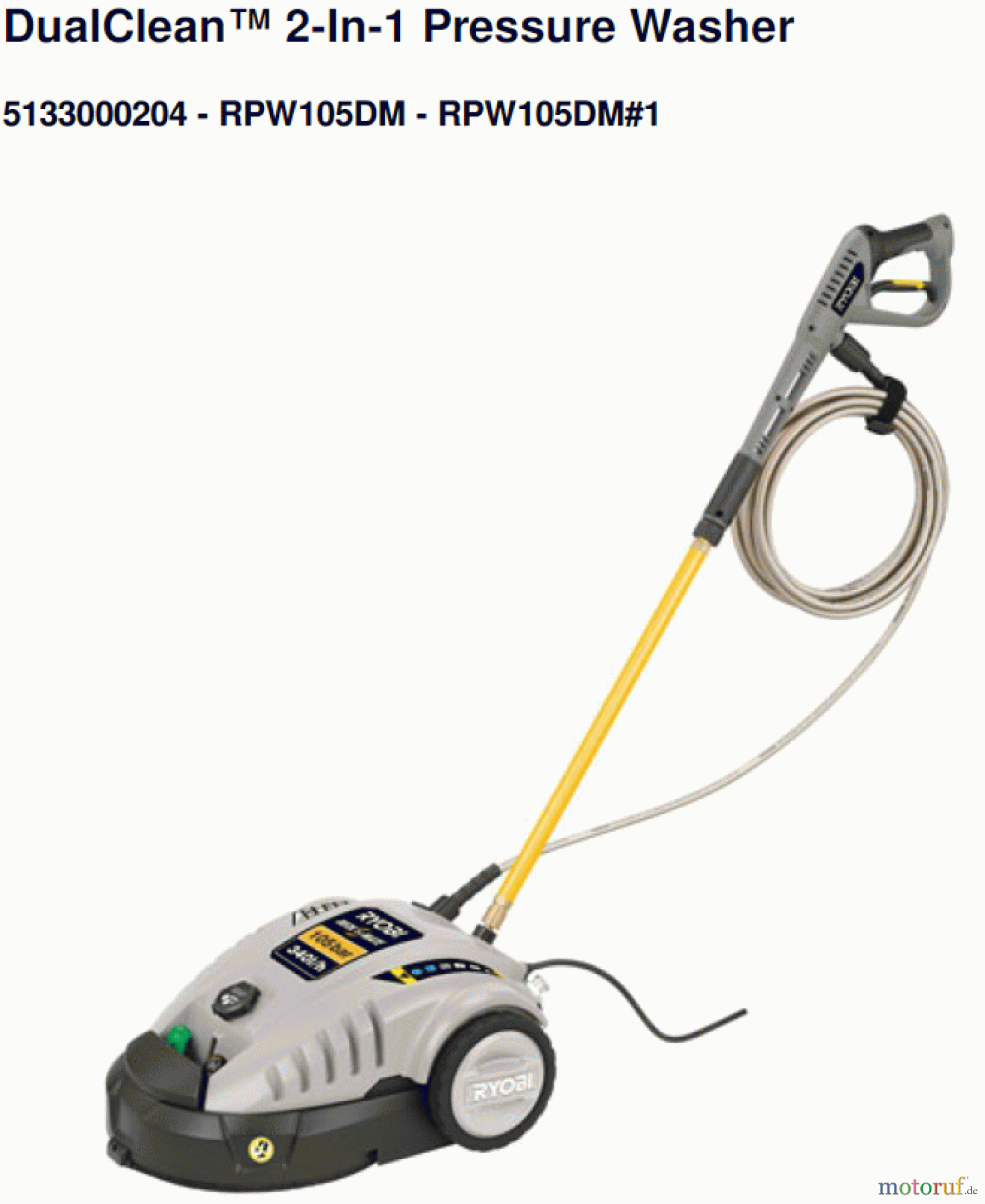 Ryobi Hochdruckreiniger RPW105DM