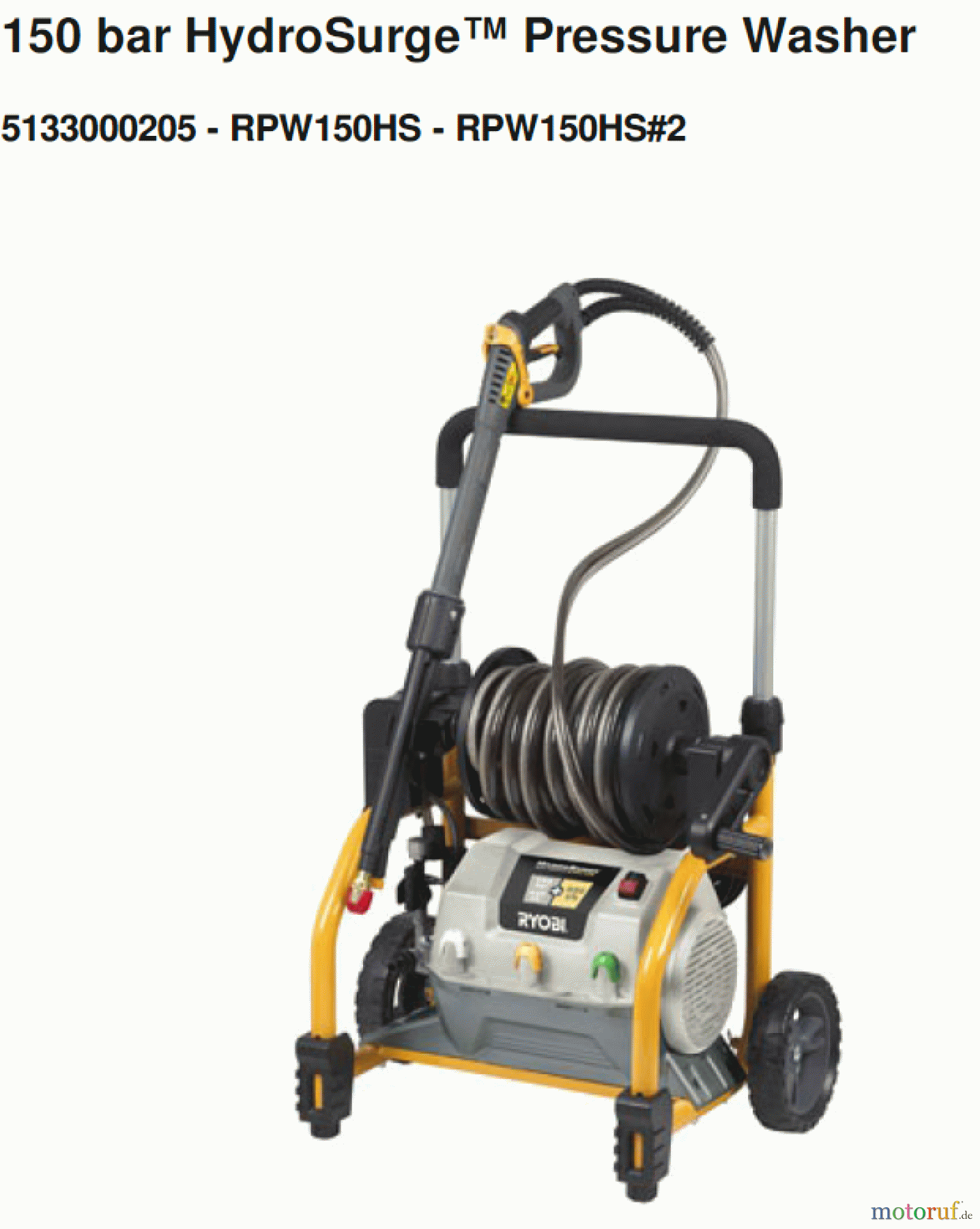 Ryobi Hochdruckreiniger RPW150HS