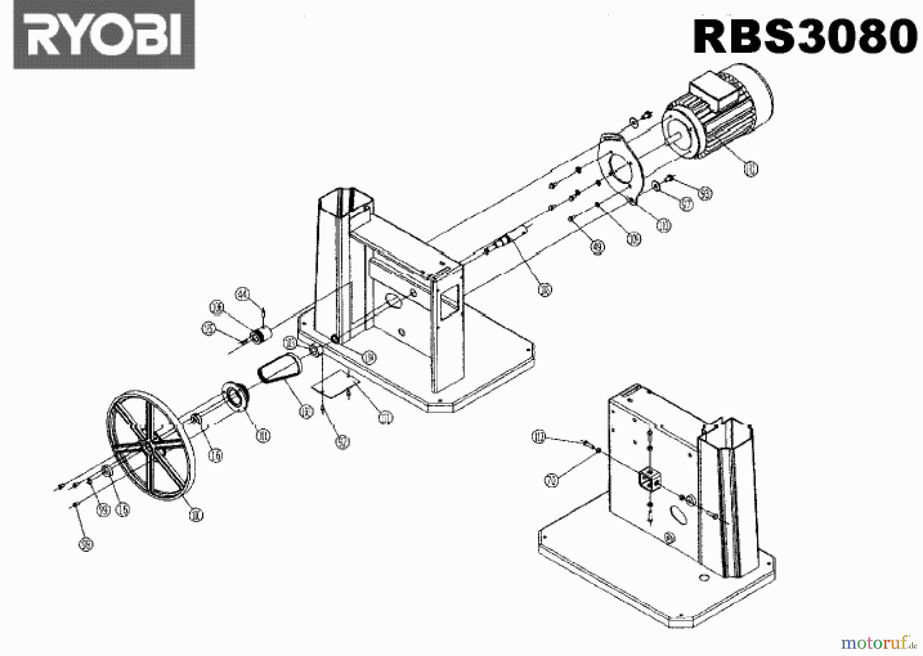 Ryobi Sägen Bandsägen RBS3080 Seite 2