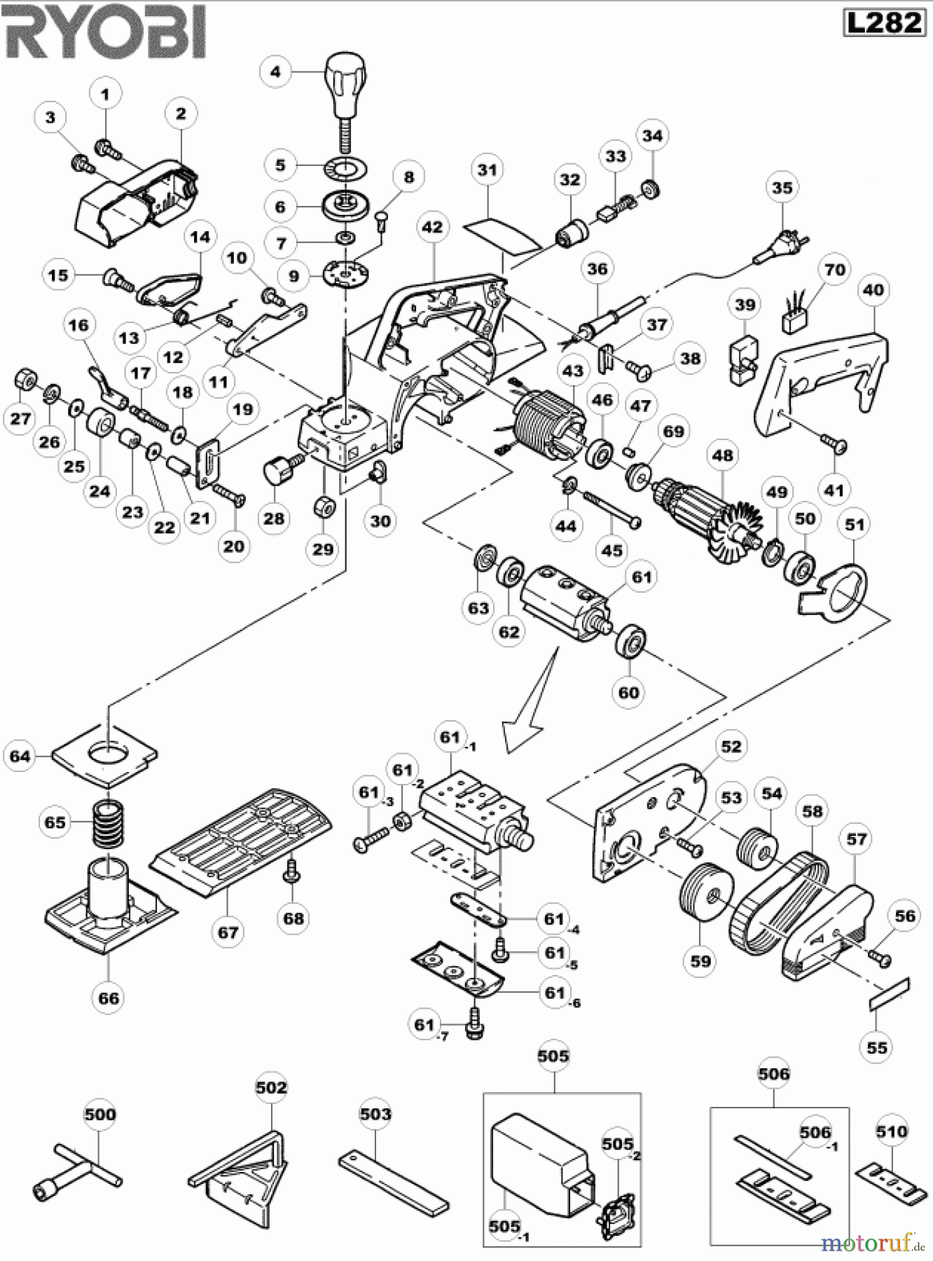 Ryobi Hobel L282 Seite 1