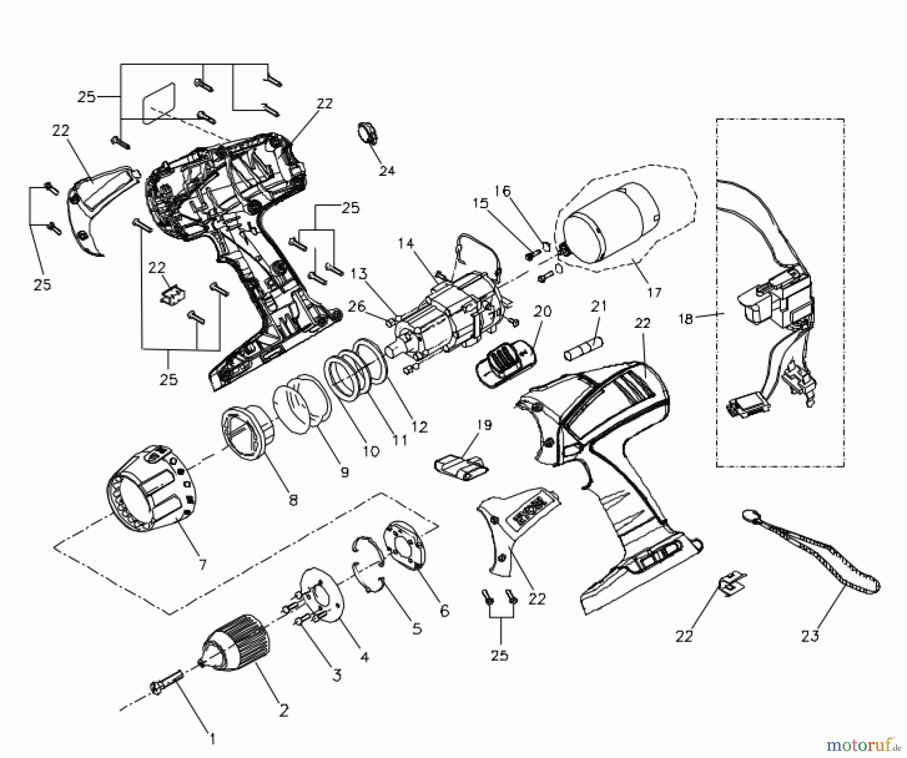 Ryobi (Schlag-)Bohrschrauber Bohrschrauber CMD1802M