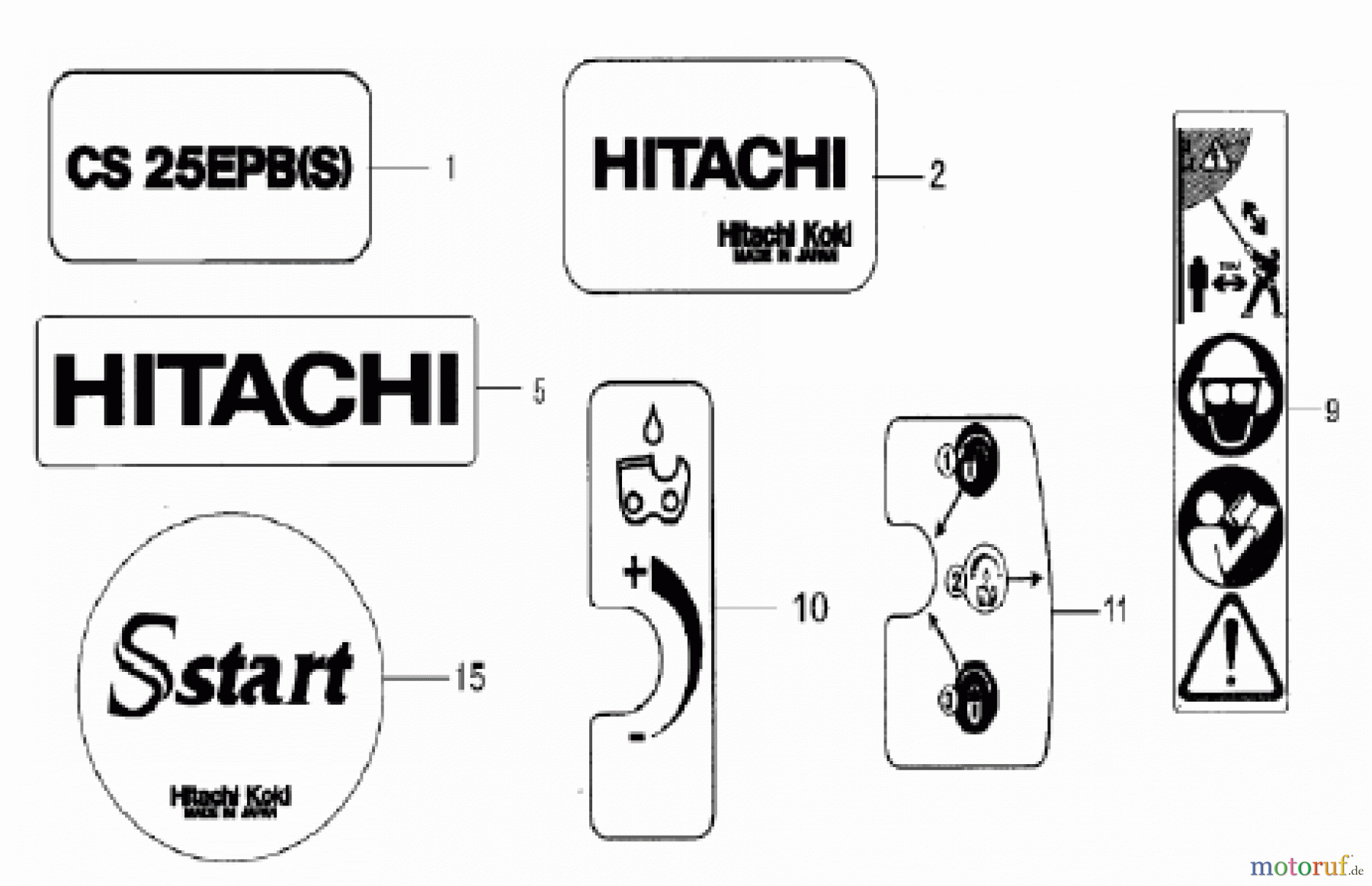 Hitachi Motorsägen ET-Liste CS25EPB8(S) Seite 12