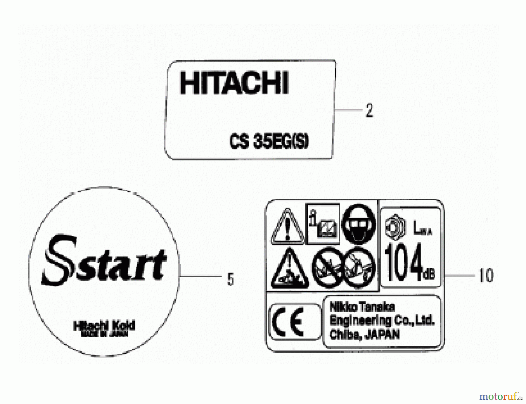 Hitachi Motorsägen ET-Liste CS35EG(S) Seite 13