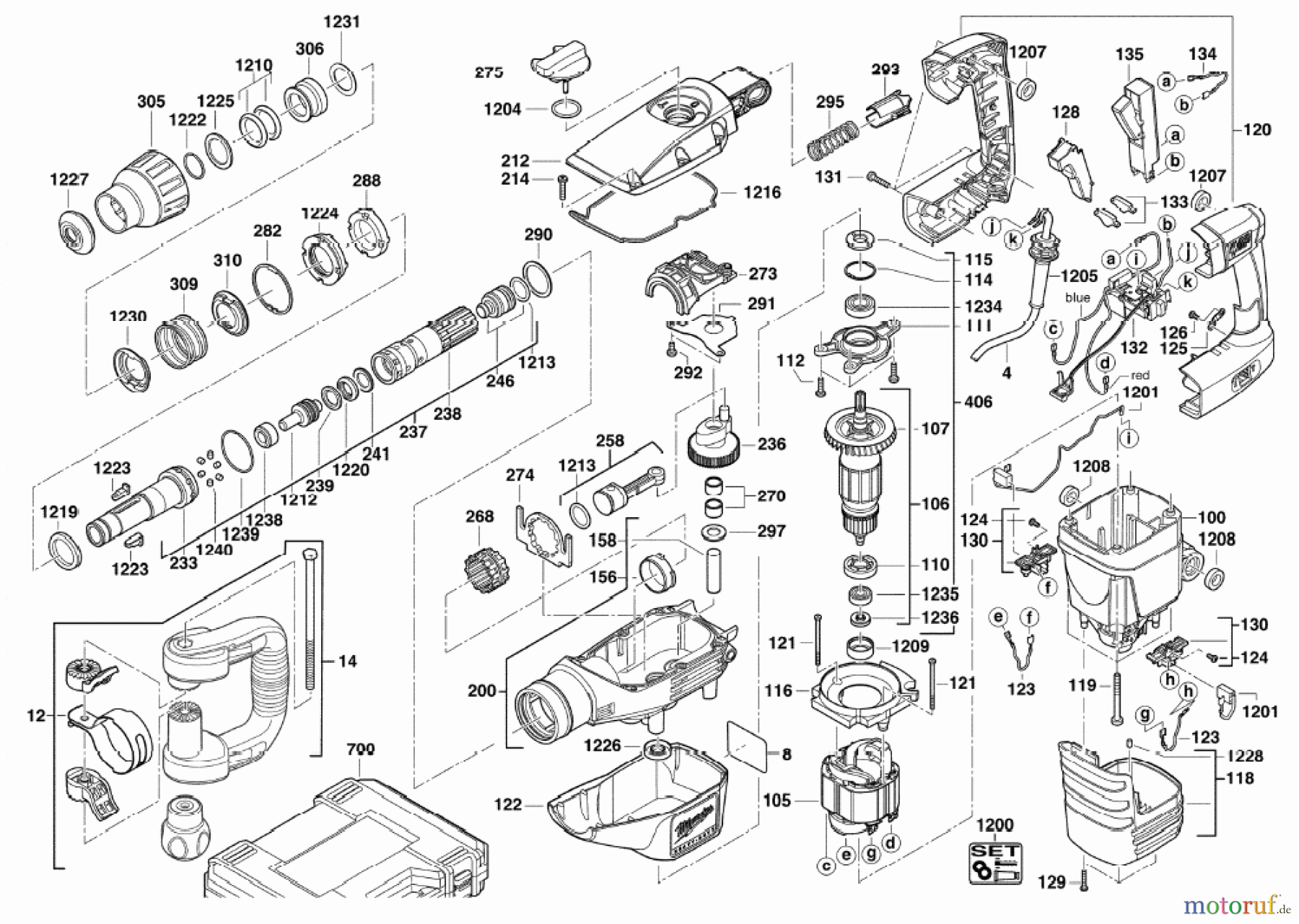  Milwaukee Kabelgeführte Geräte Bohren und Meißeln SDS-MAX K500S MEISSELHAMMER