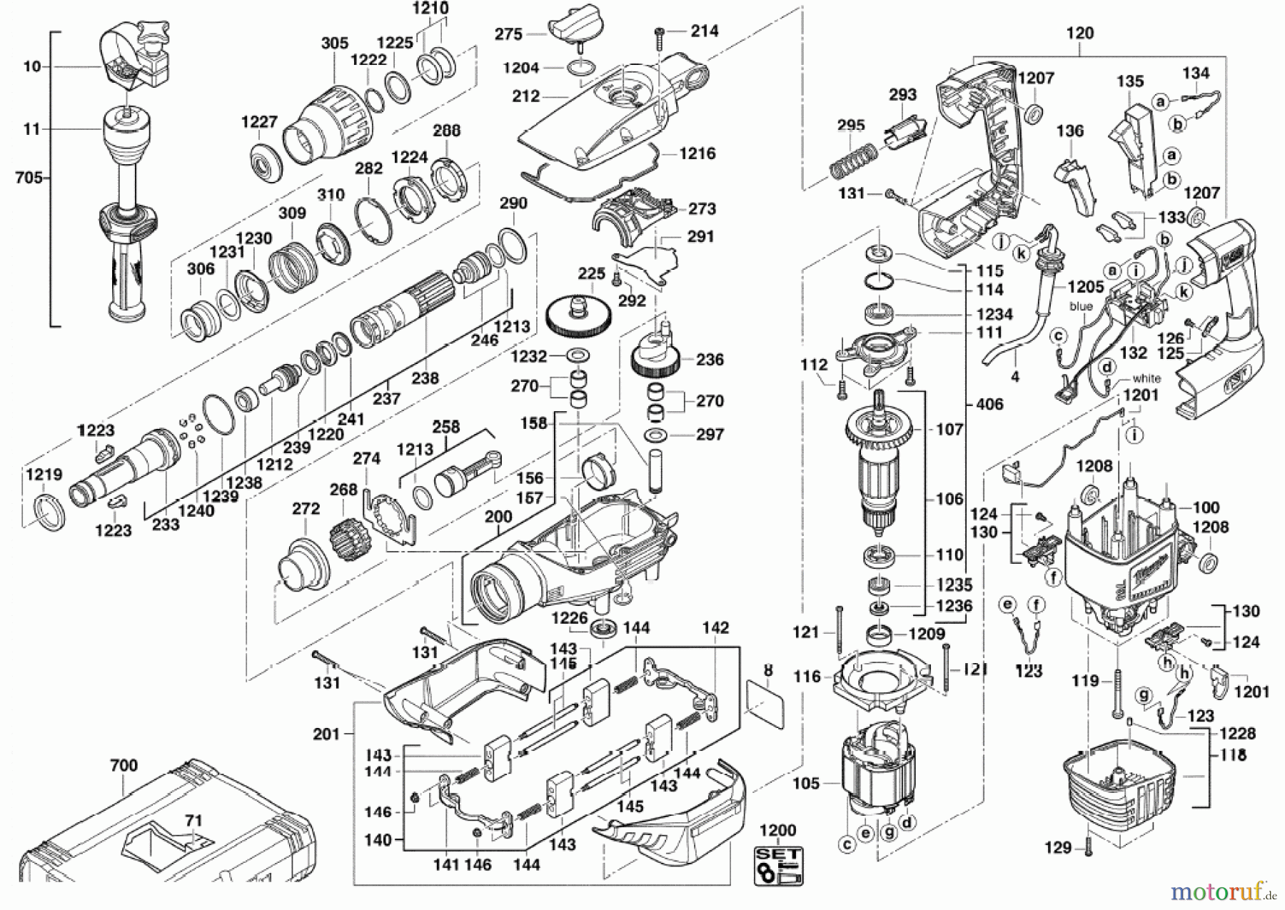  Milwaukee Kabelgeführte Geräte Bohren und Meißeln SDS-MAX K750S BOHRHAMMER