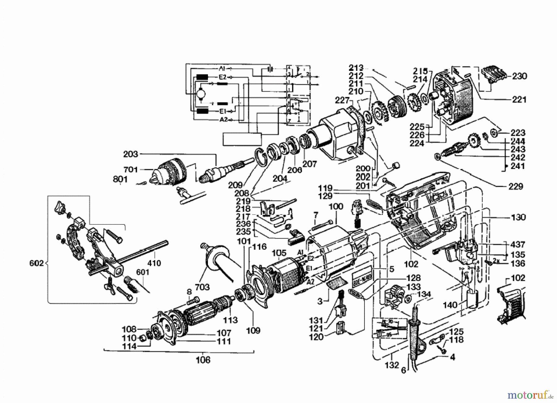 Milwaukee Kabelgeführte Geräte Bohren und Meißeln BOHRMASCHINEN B2E16RLD BOHRMASCHINE