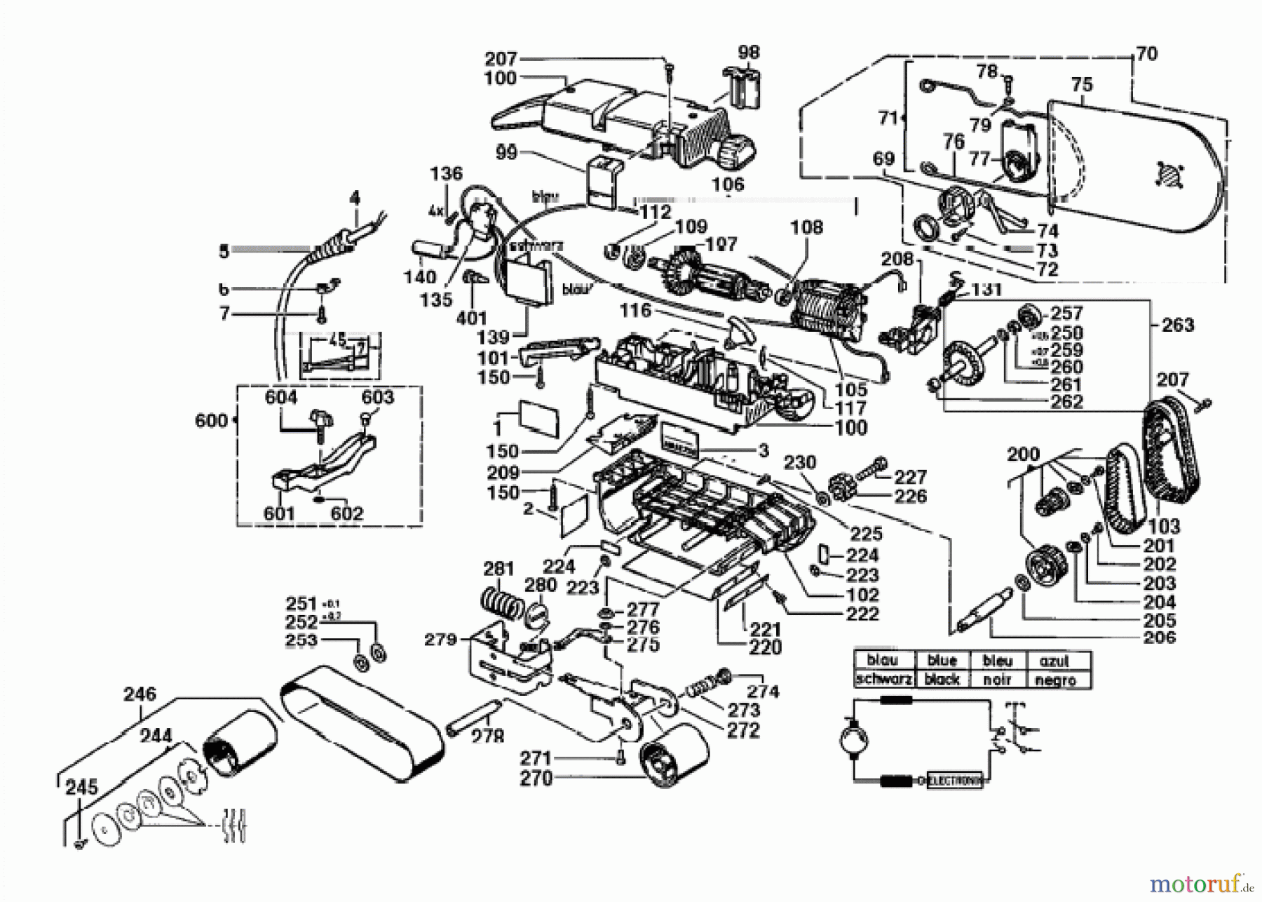  Milwaukee Kabelgeführte Geräte Schleifen und Polieren ältere Geräte Handbandschleifer HBSE75S BANDSCHLEIFER