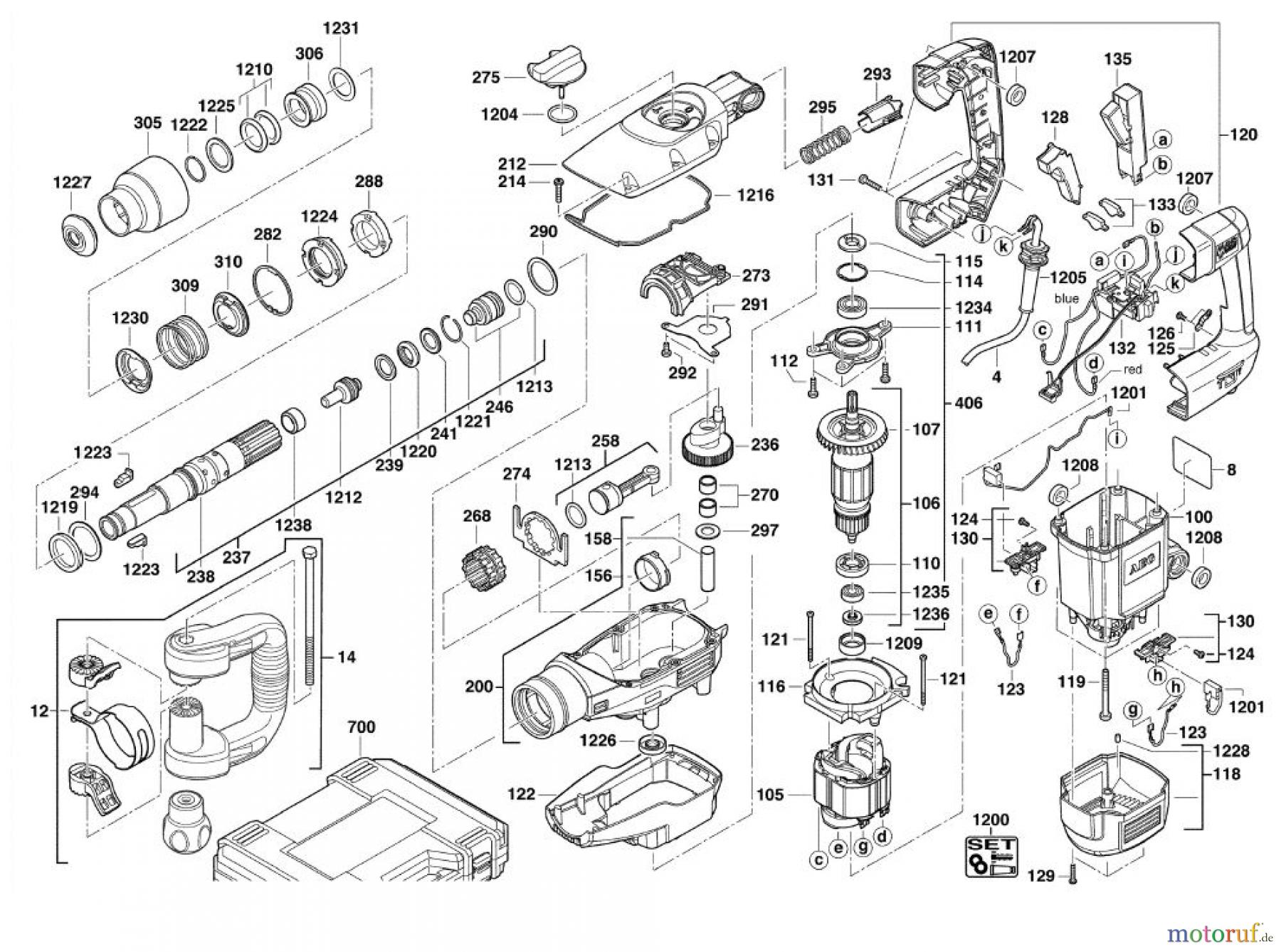  AEG Powertools Bohren und Schrauben BOHR- & KOMBIHÄMMER  MH 5 E