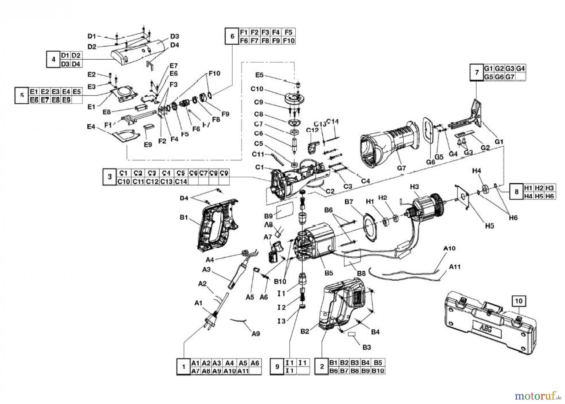 AEG Powertools Holz-Bearbeitung Säbelsägen US 1300 XE