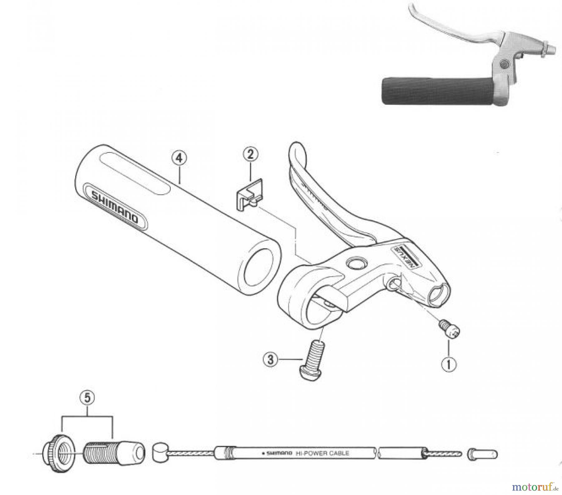 Shimano BL Brake Lever - Bremshebel BL-IM40-95