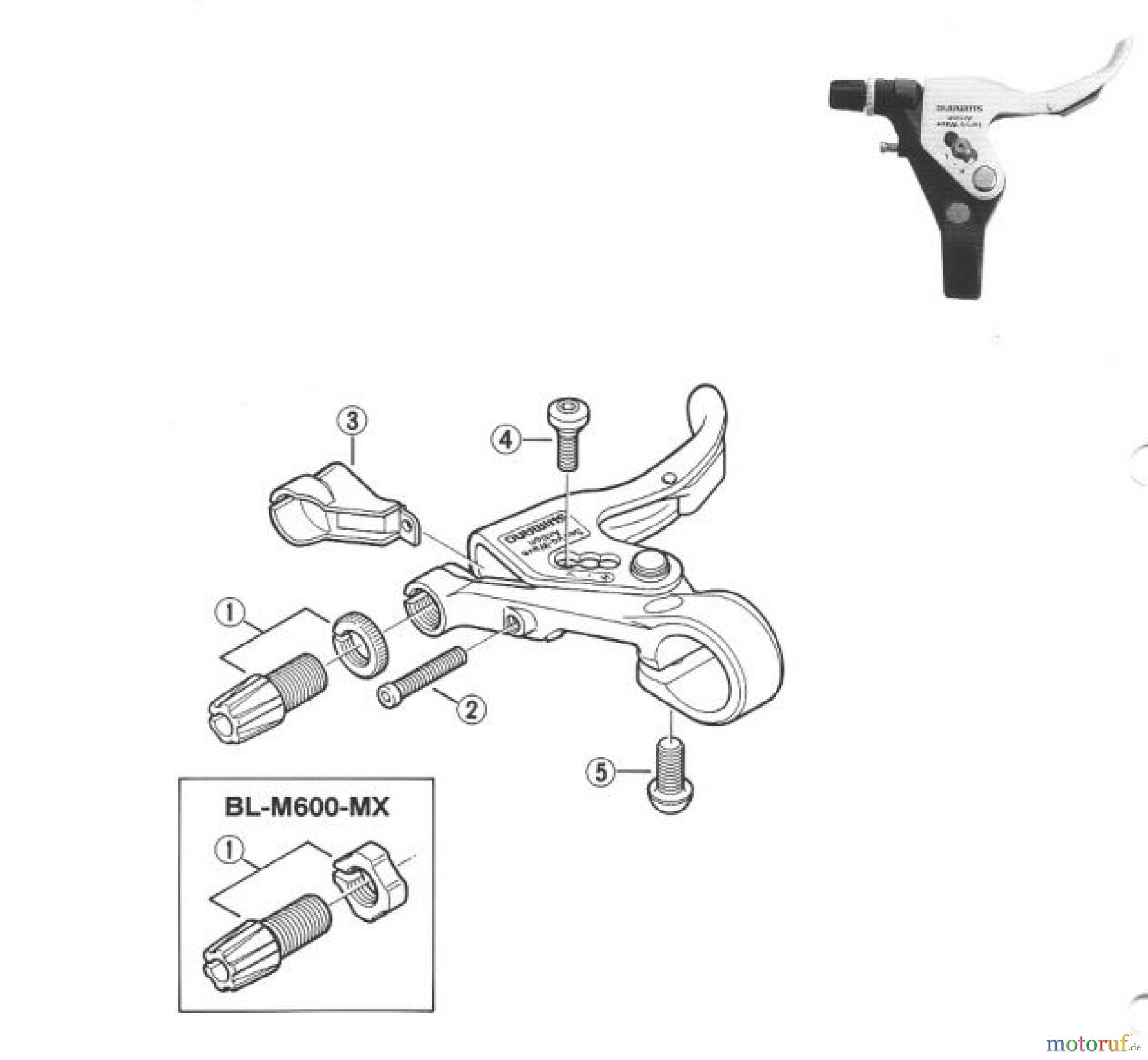 Shimano BL Brake Lever - Bremshebel BL-M600-97