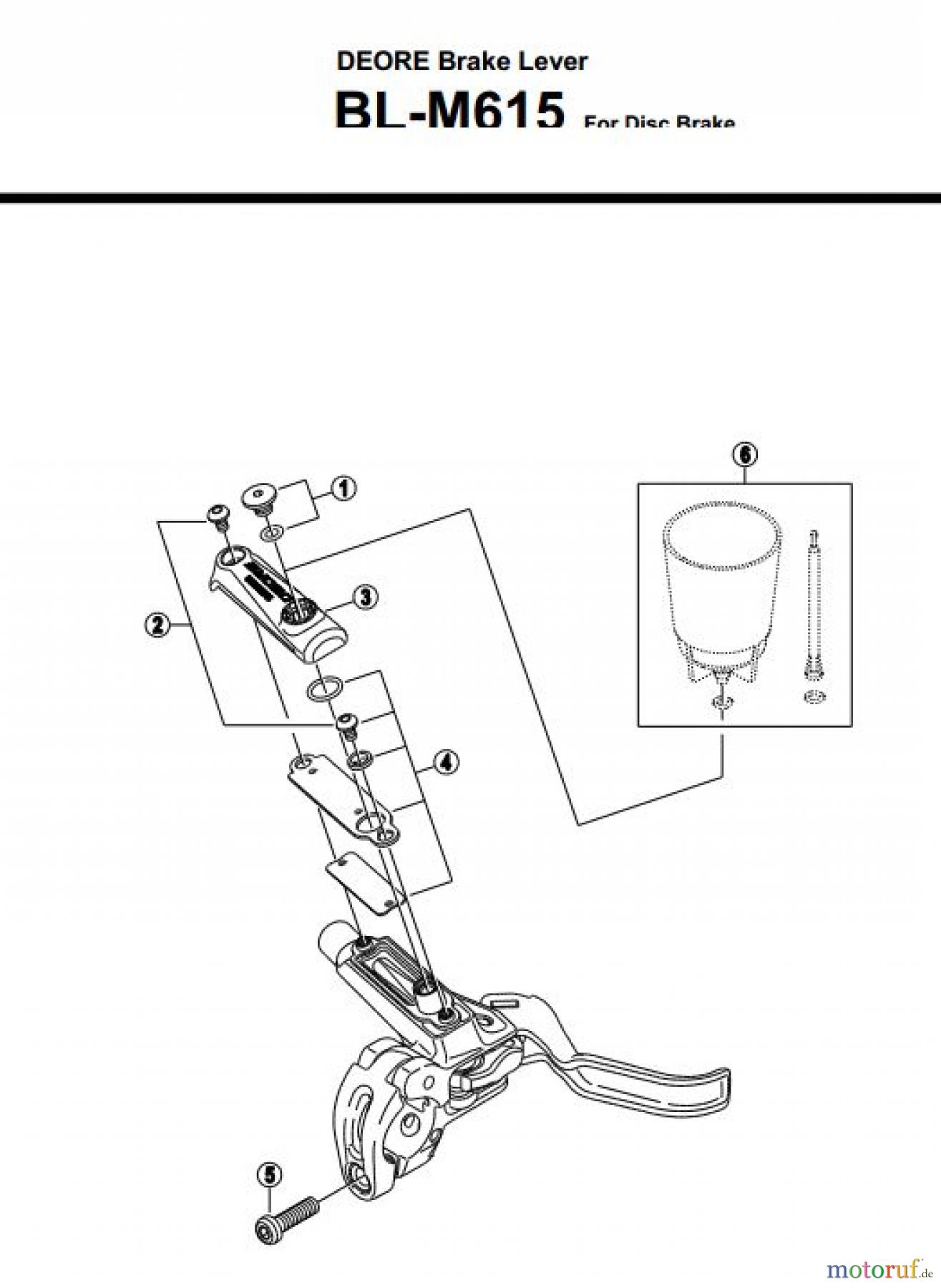 Shimano BL Brake Lever - Bremshebel BL-M615-3496