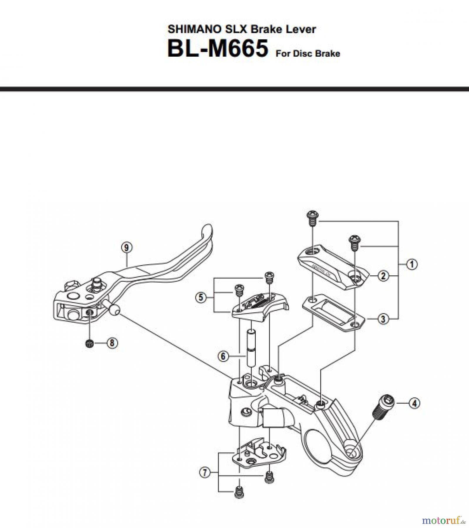 Shimano BL Brake Lever - Bremshebel BL-M665-2803A