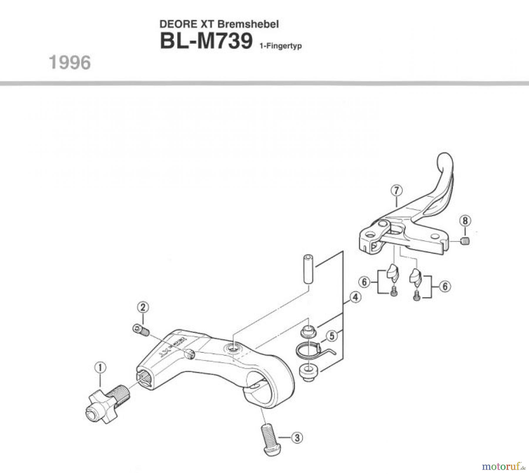 Shimano BL Brake Lever - Bremshebel BL-M739-96