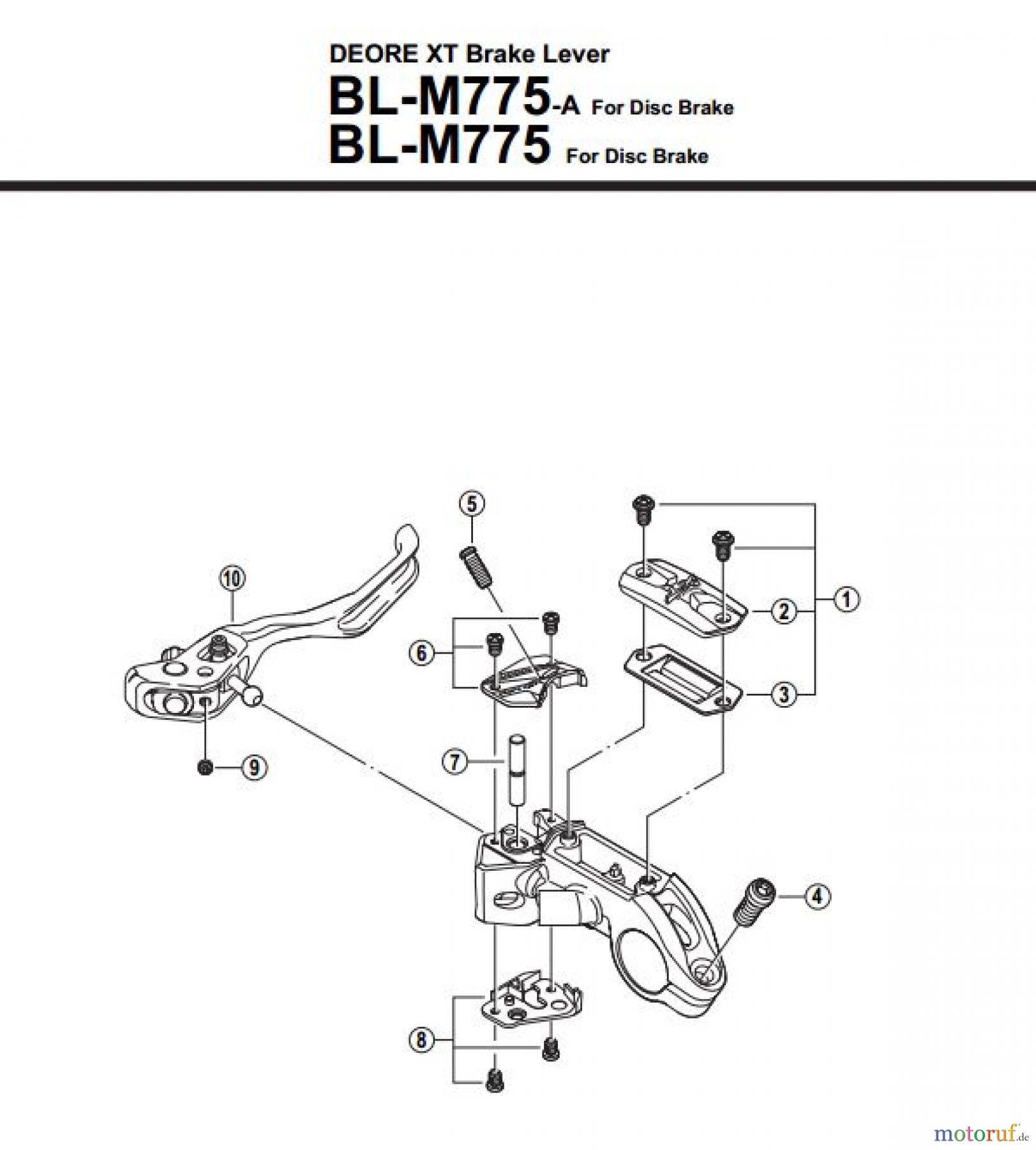 Shimano BL Brake Lever - Bremshebel BL-M775-2689B
