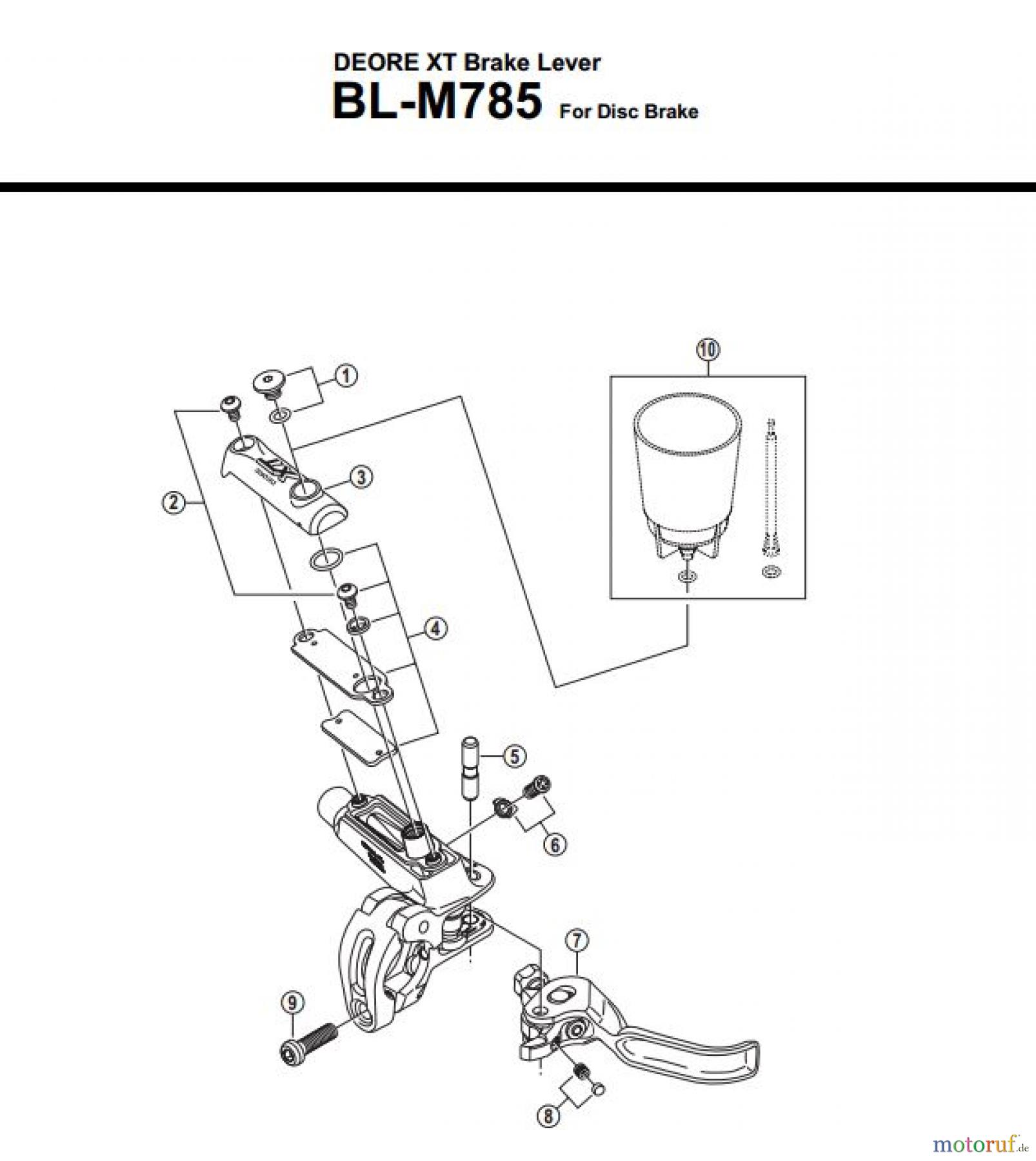 Shimano BL Brake Lever - Bremshebel BL-M785-3158A