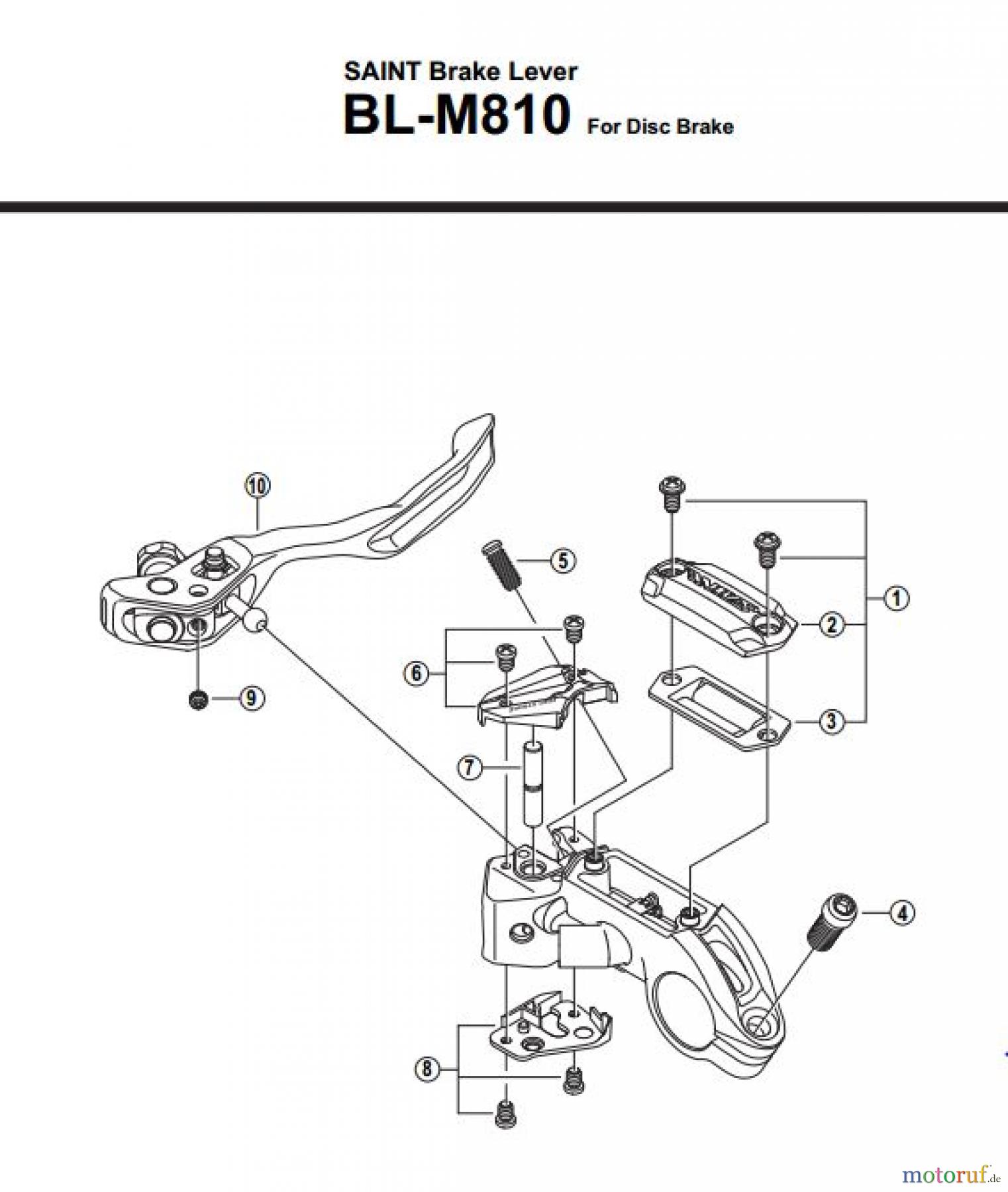 Shimano BL Brake Lever - Bremshebel BL-M810-2831B