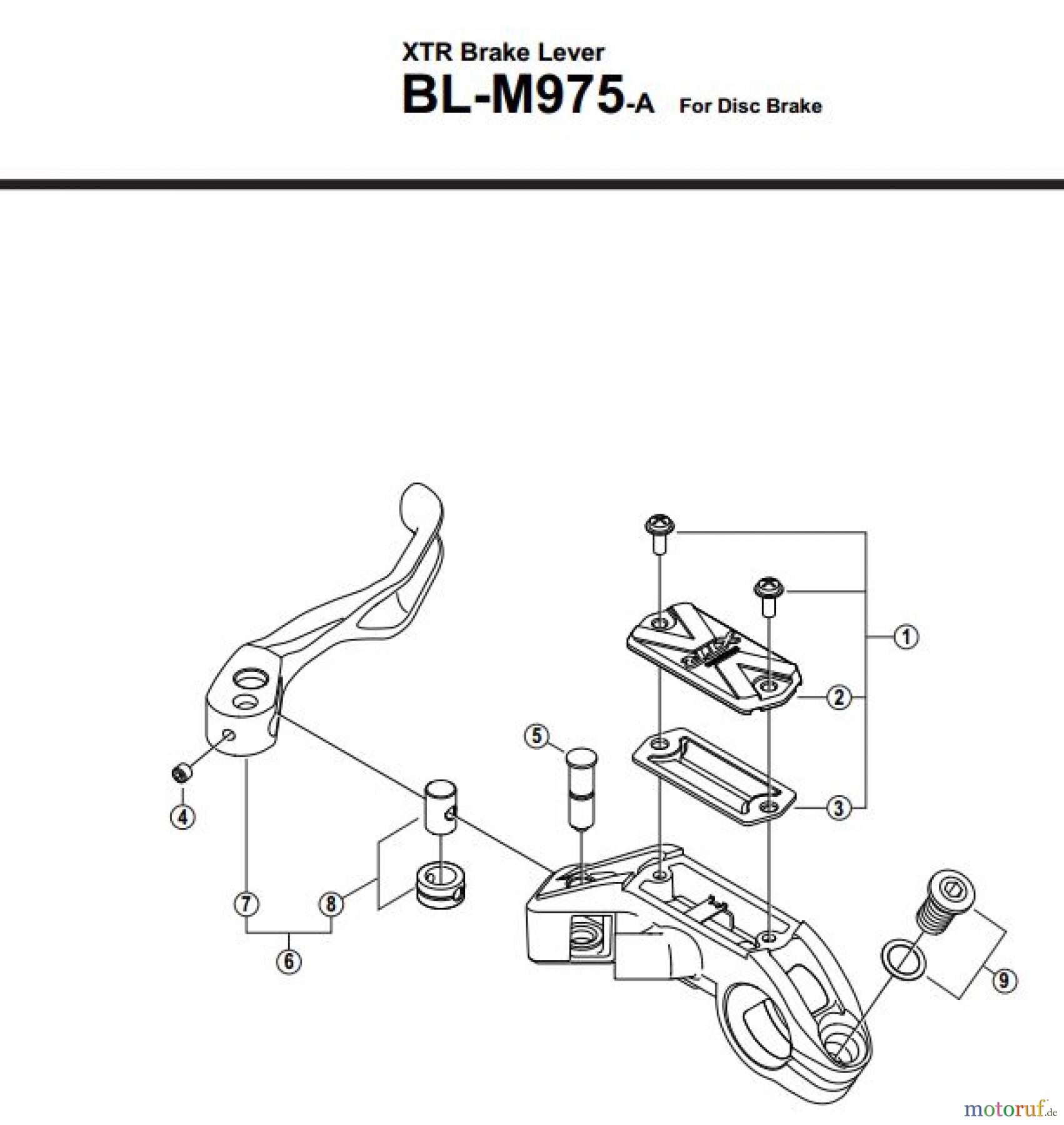 Shimano BL Brake Lever - Bremshebel BL-M975-A-2772
