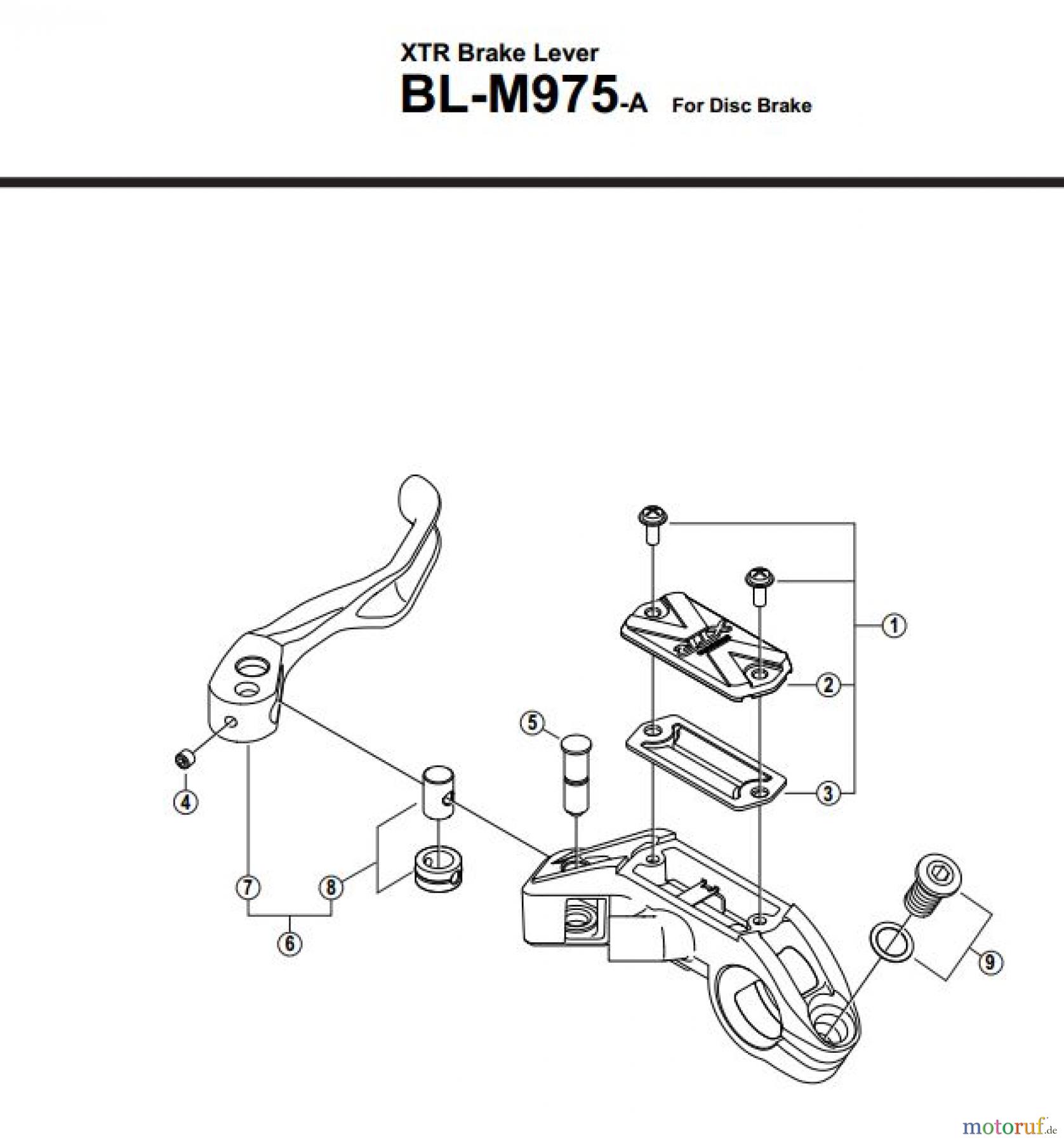Shimano BL Brake Lever - Bremshebel BL-M975-A-2772A