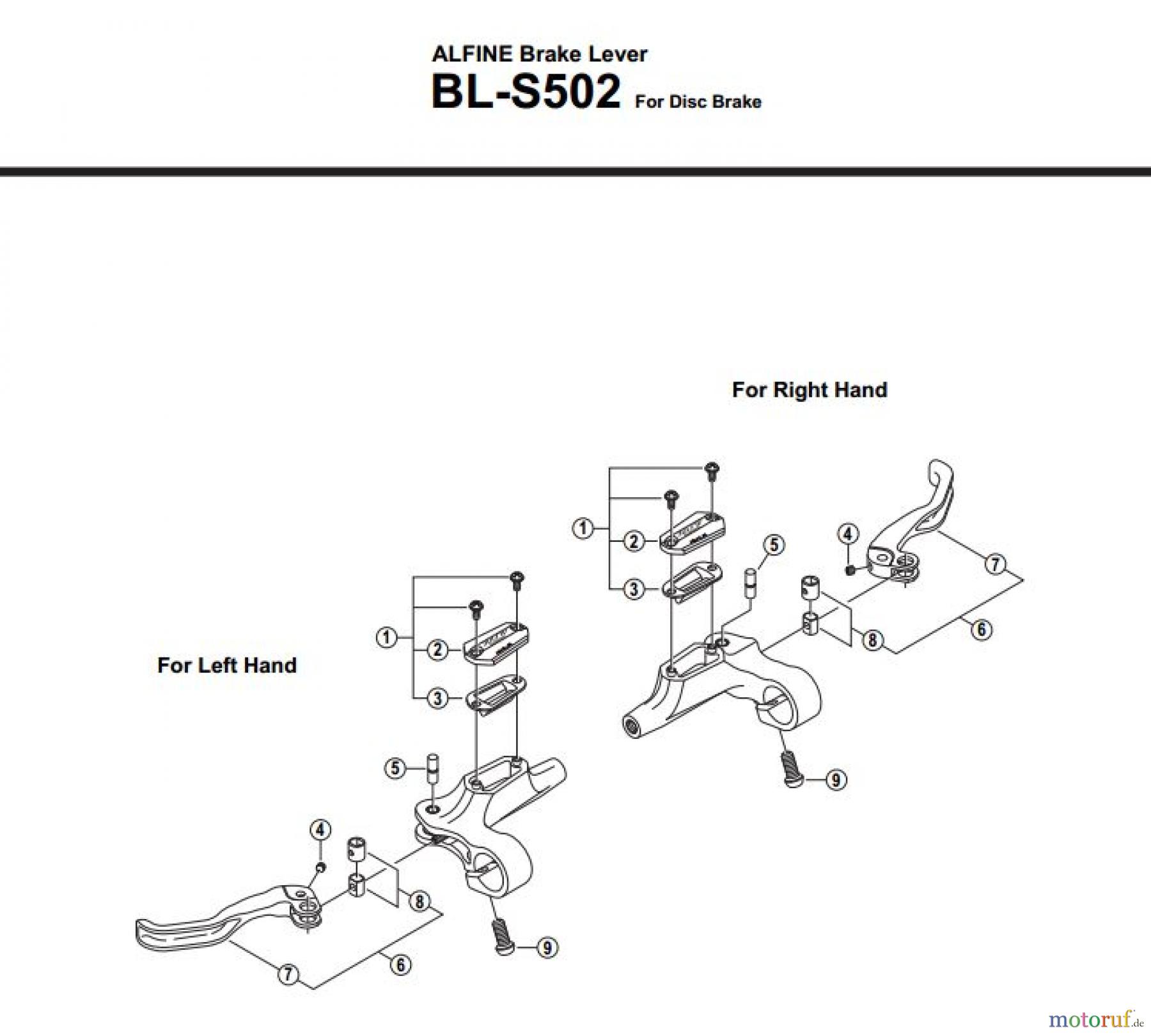 Shimano BL Brake Lever - Bremshebel BL-S502-2633A