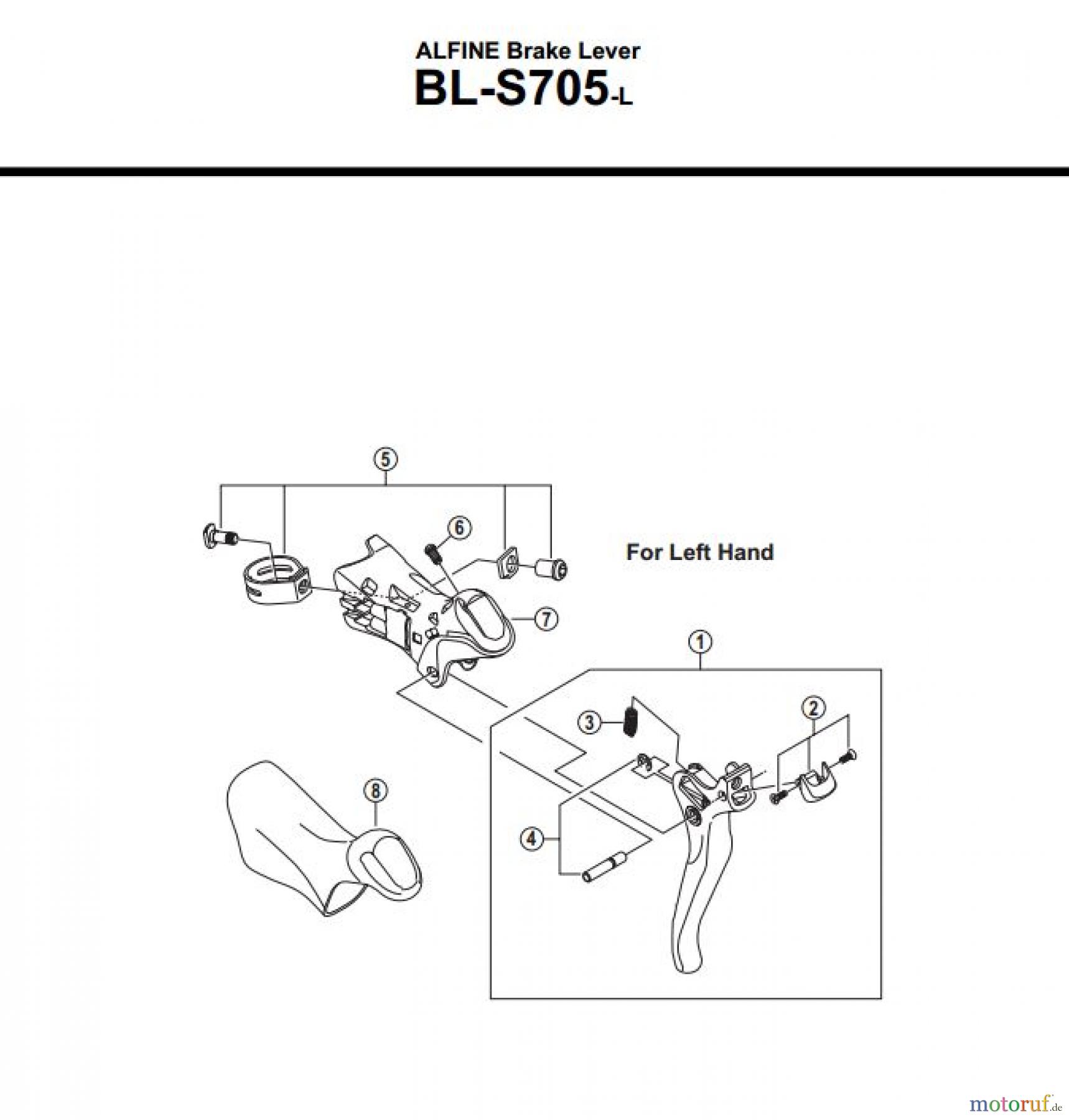 Shimano BL Brake Lever - Bremshebel BL-S705-L3300