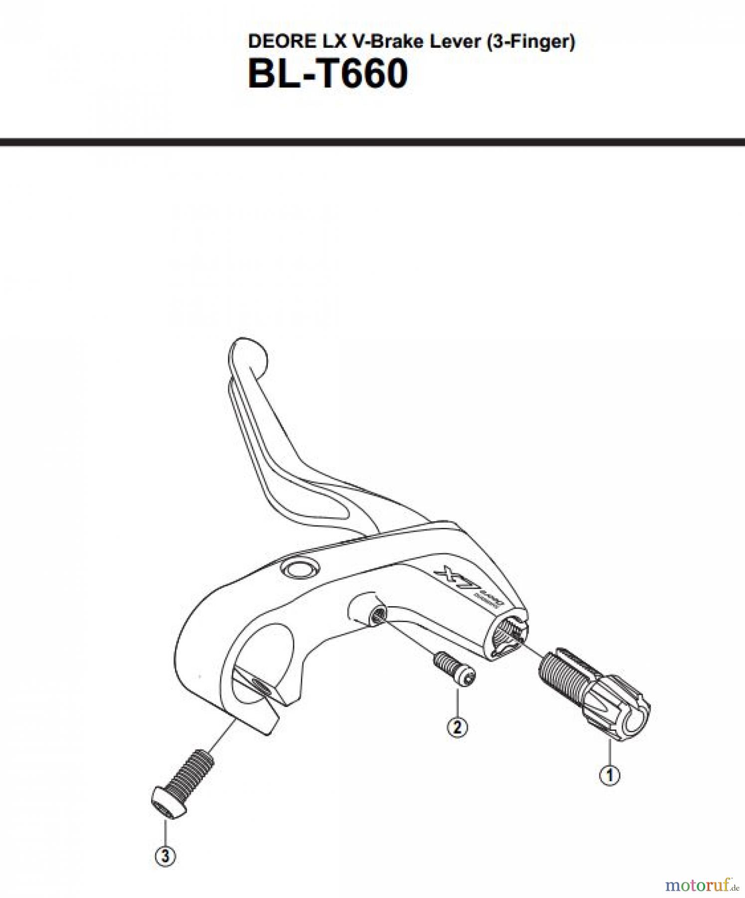Shimano BL Brake Lever - Bremshebel BL-T660-2853