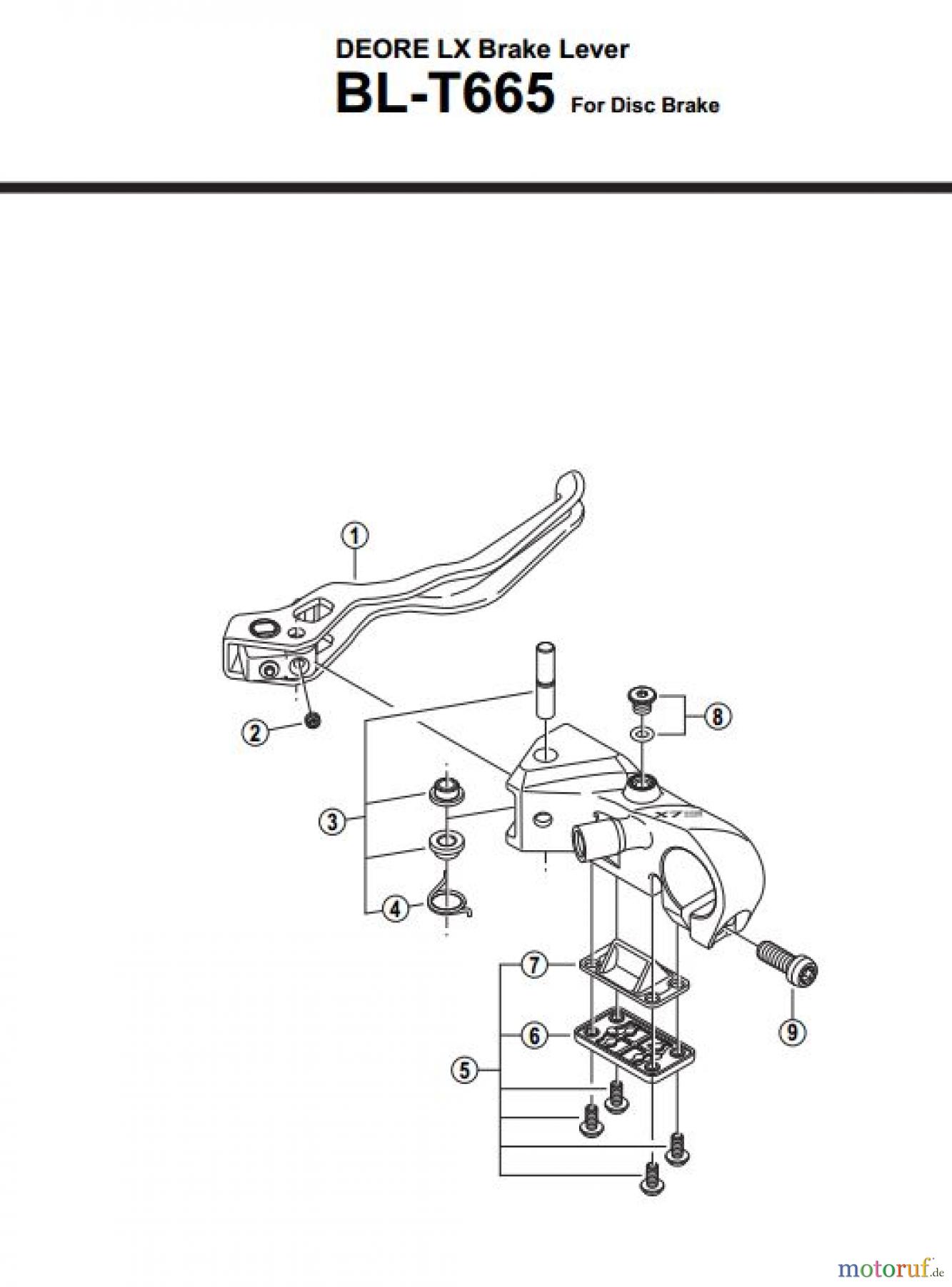 Shimano BL Brake Lever - Bremshebel BL-T665-2963