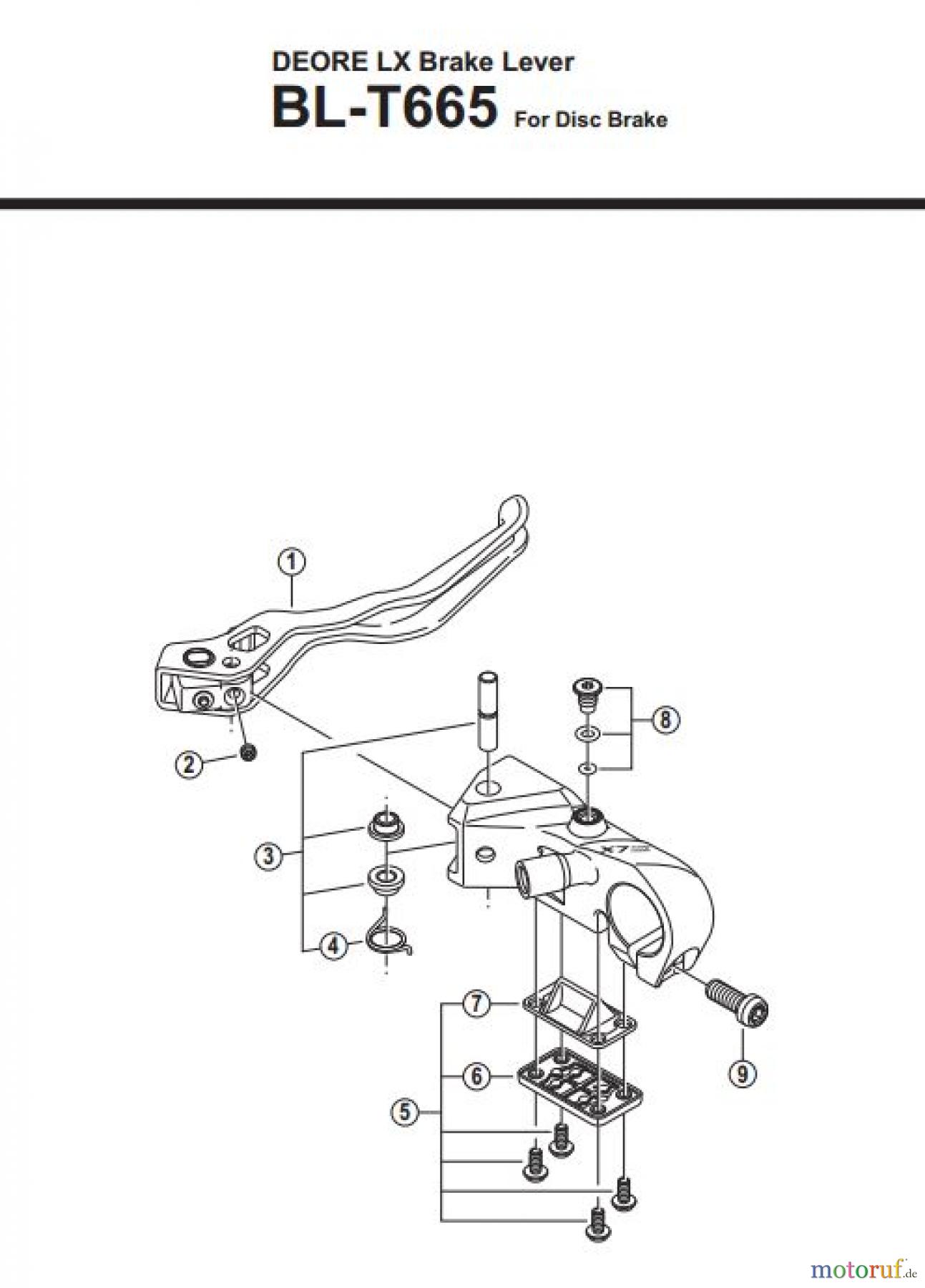 Shimano BL Brake Lever - Bremshebel BL-T665-2963A