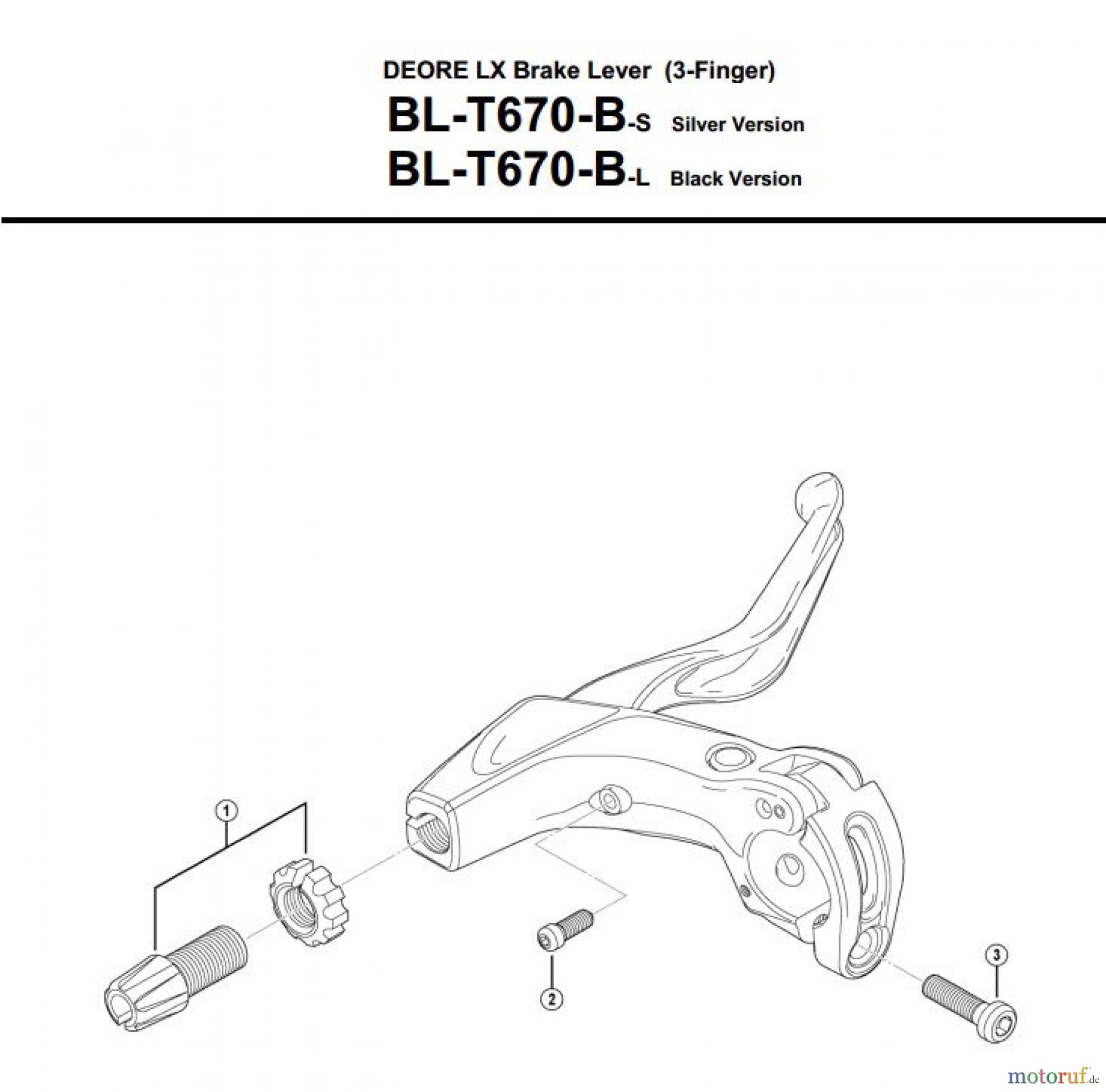 Shimano BL Brake Lever - Bremshebel BL-T670-B-3525