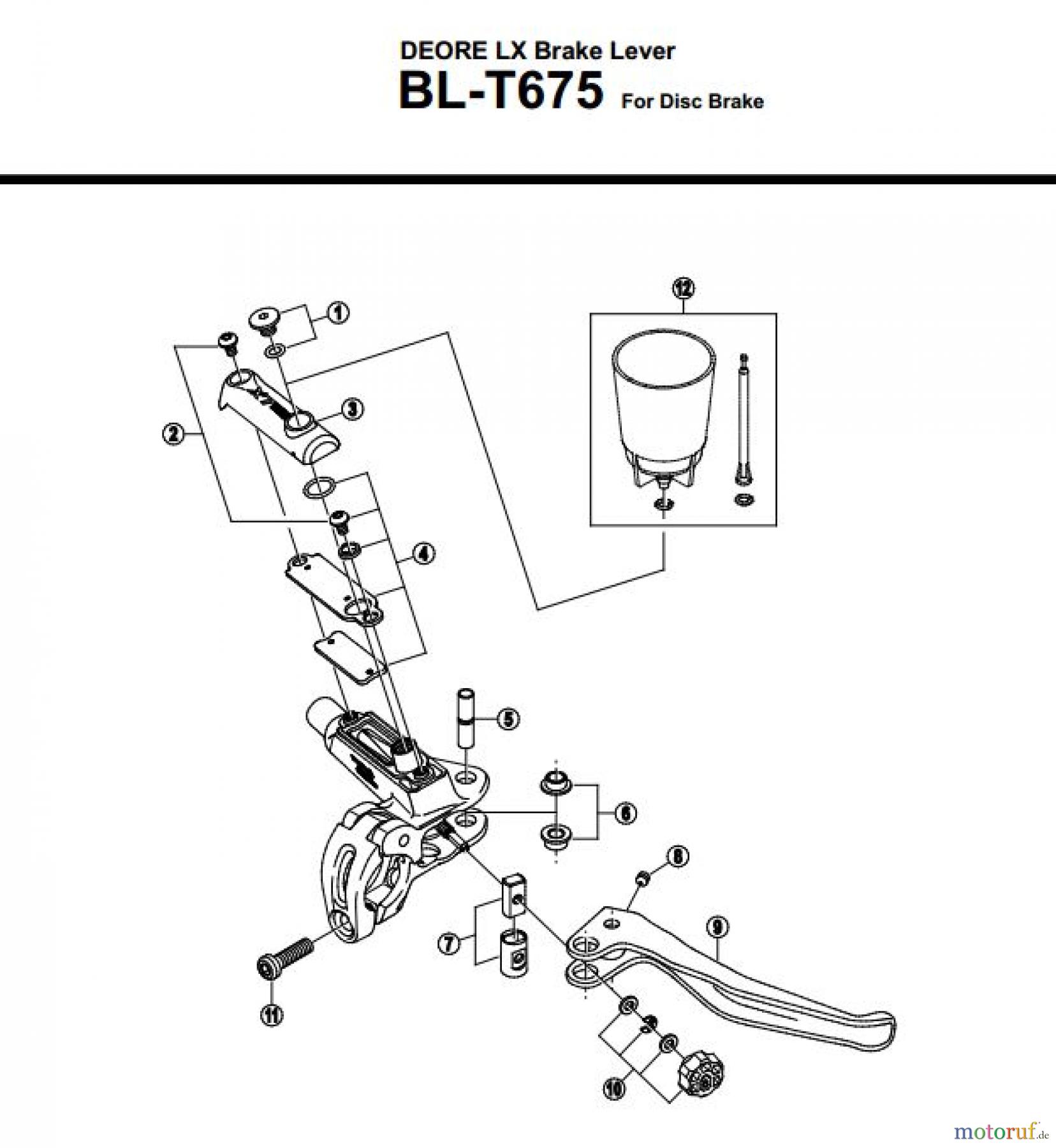 Shimano BL Brake Lever - Bremshebel BL-T675-3306