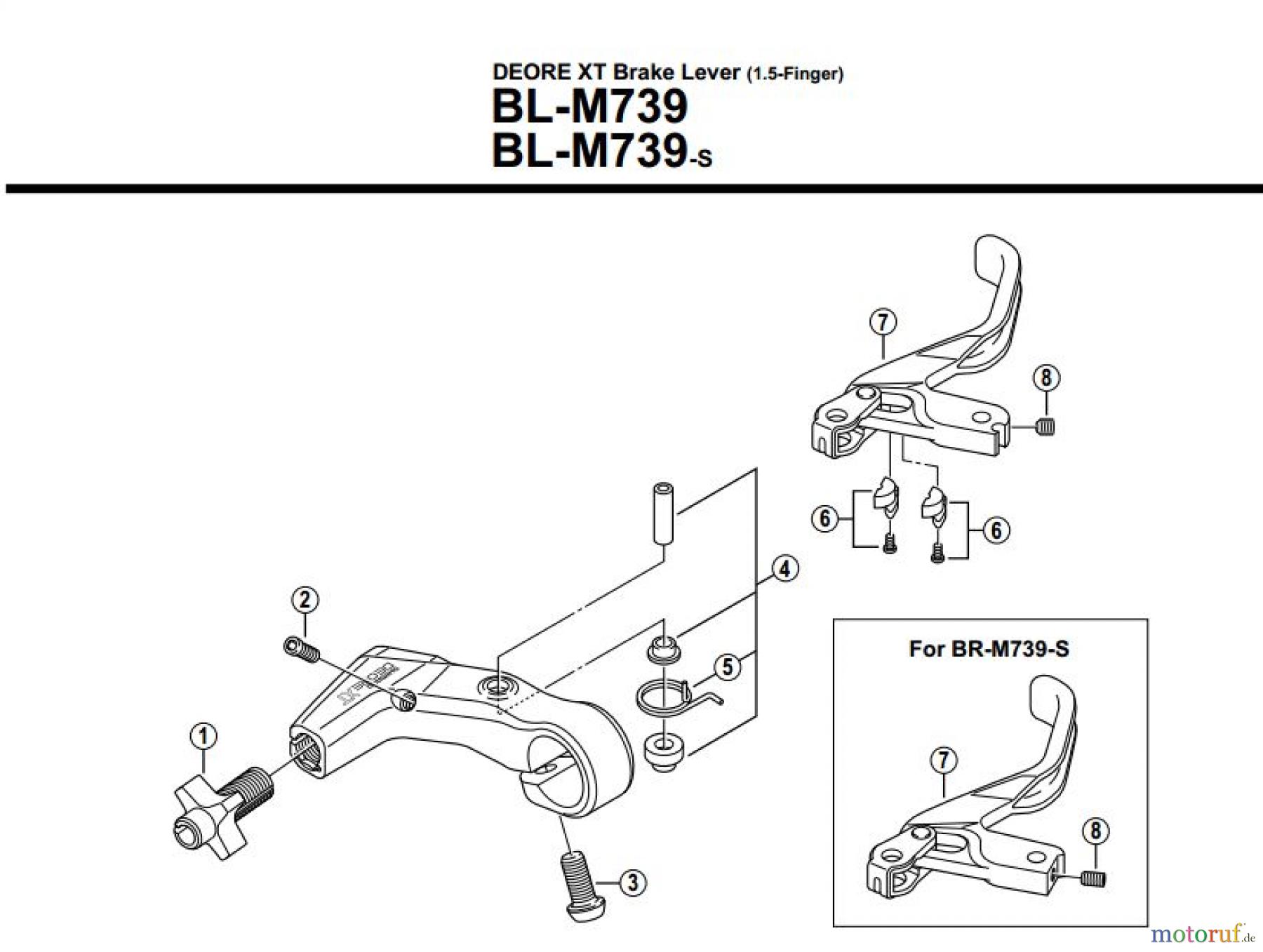 Shimano BL Brake Lever - Bremshebel BLM739-S