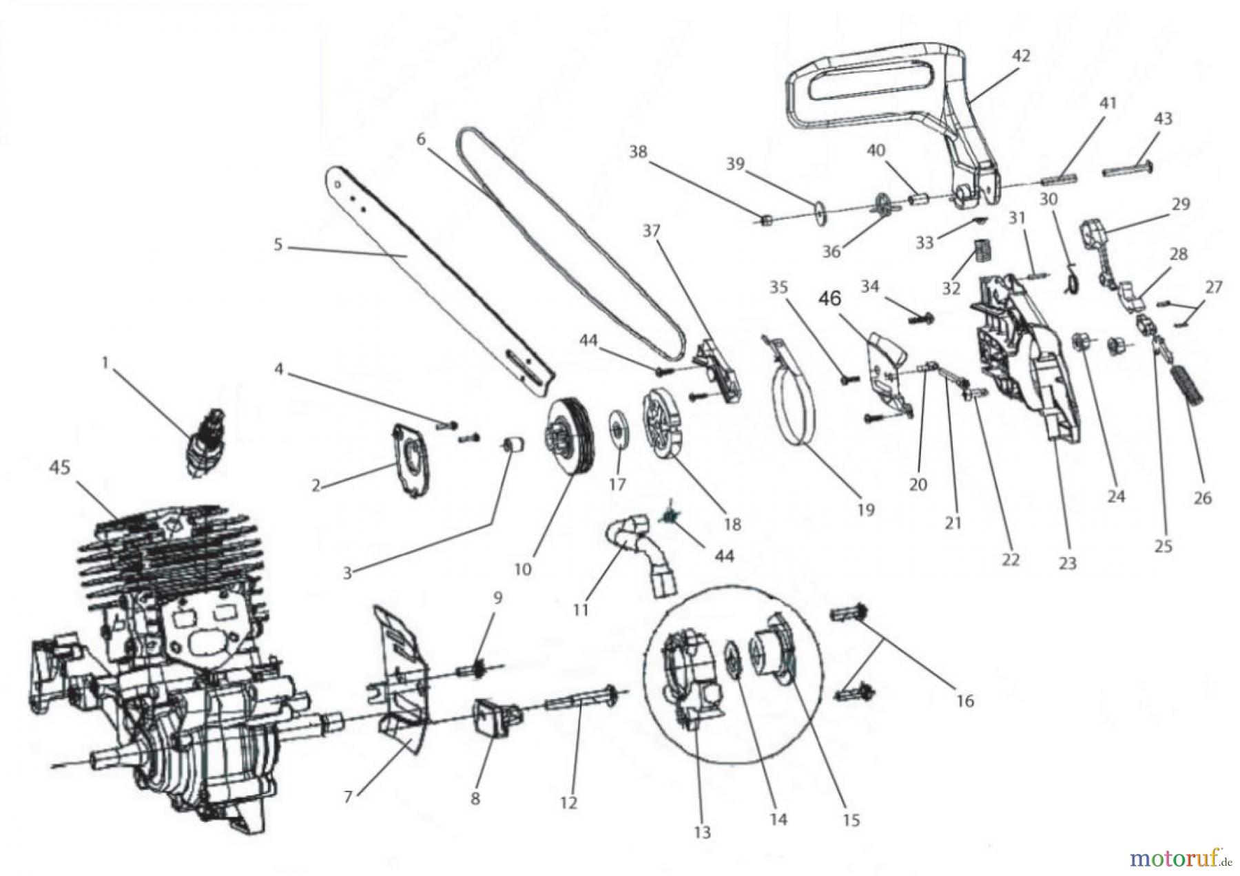 Homelite Motorsägen Benzin HCS4041 Seite 4