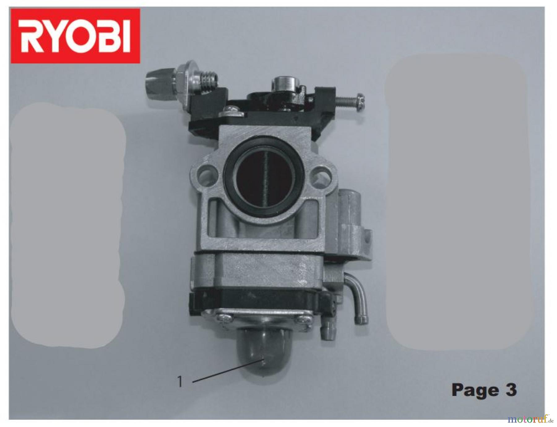 Ryobi Sensen Freischneider Benzin RBC40SB Seite 3