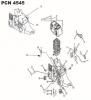 Ryobi Benzin PCN4545 Ersatzteile Gehäuse, Tank