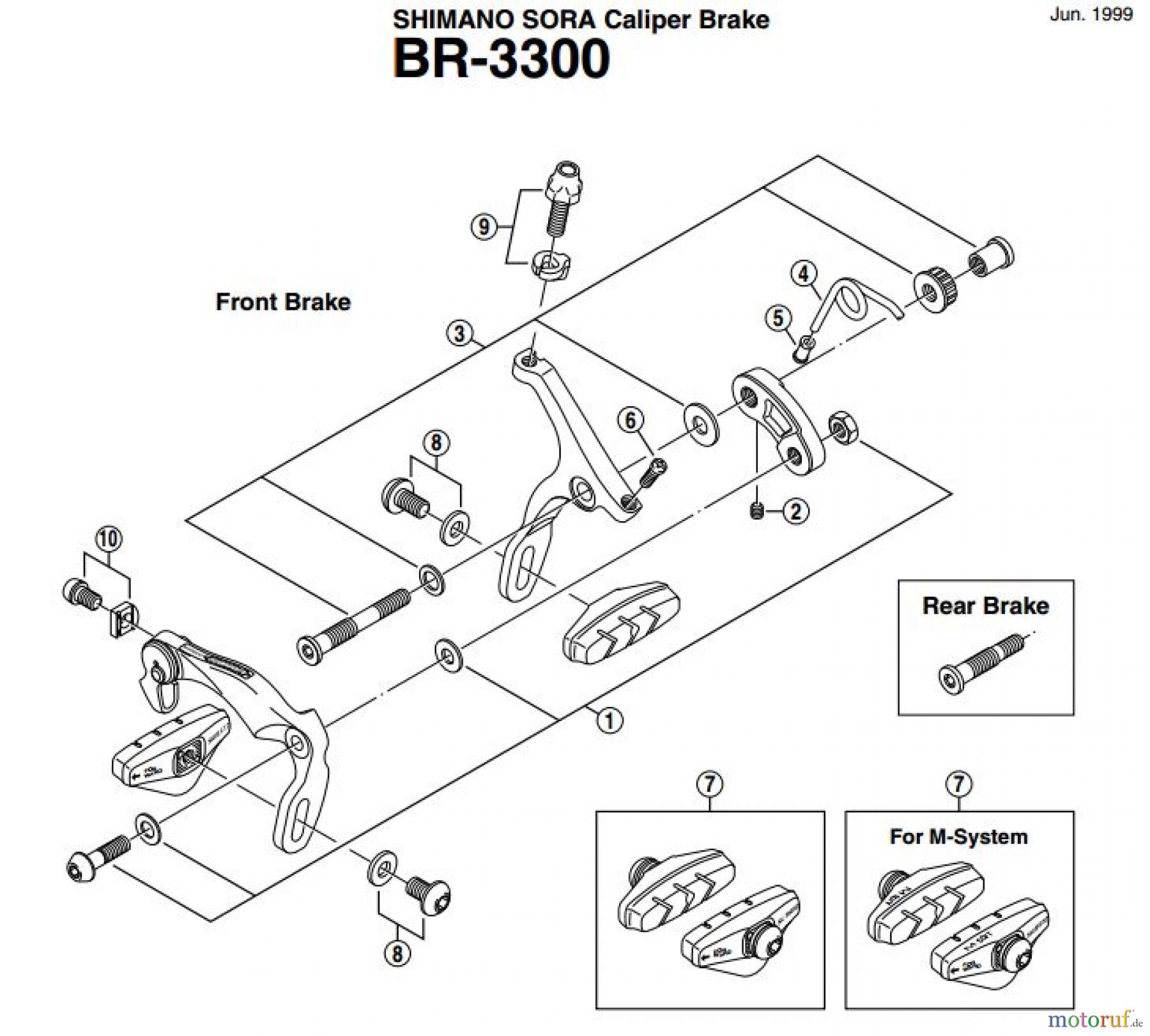 Shimano BR Brake - Bremse BR-3300-EV