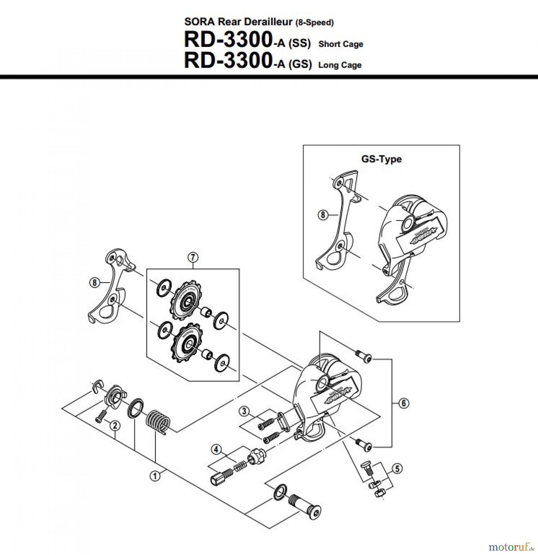 Shimano RD Rear Derailleur - Schaltwerk RD-3300-A-2539