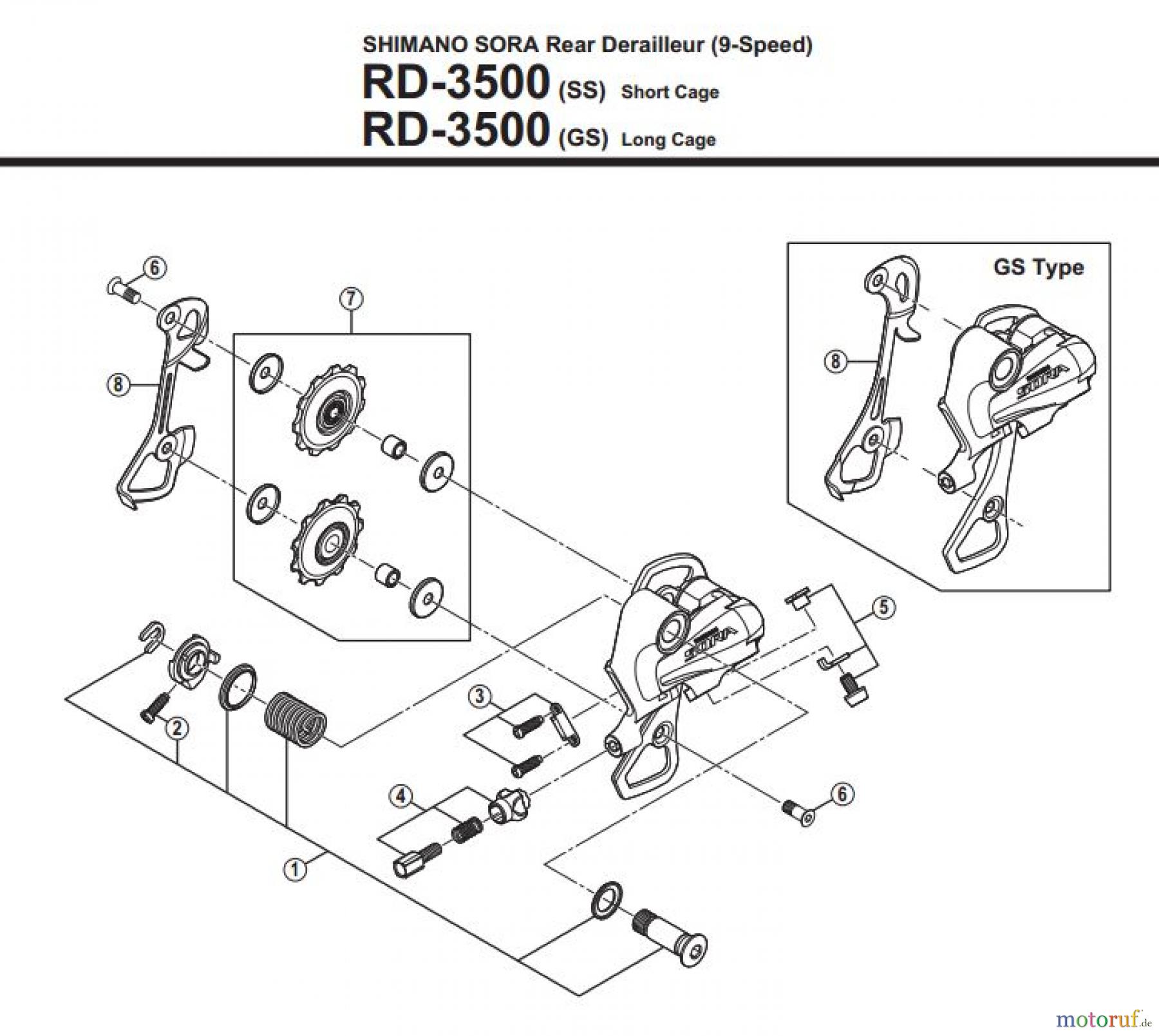 Shimano RD Rear Derailleur - Schaltwerk RD-3500-3419