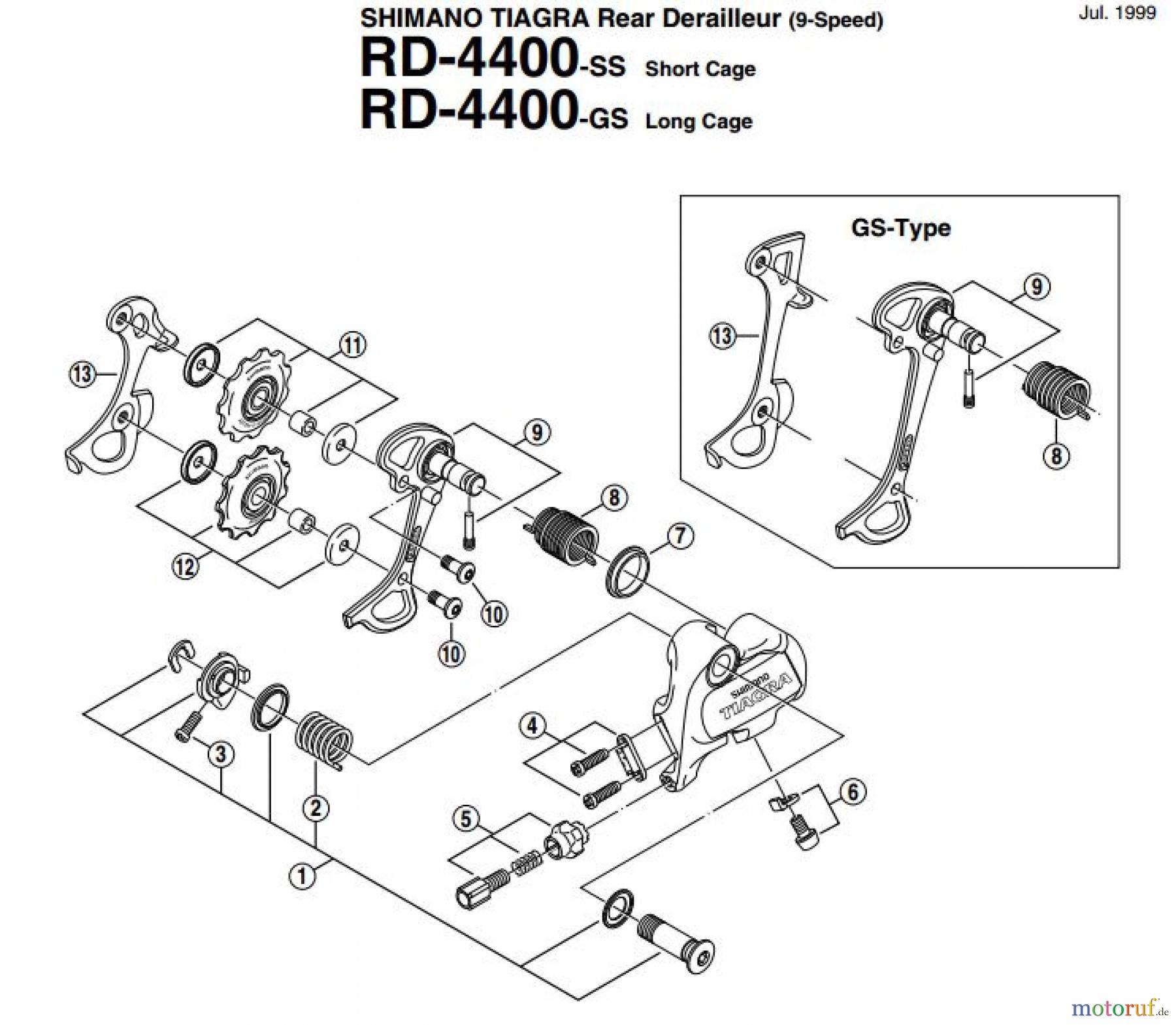 Shimano RD Rear Derailleur - Schaltwerk RD-4400-EV