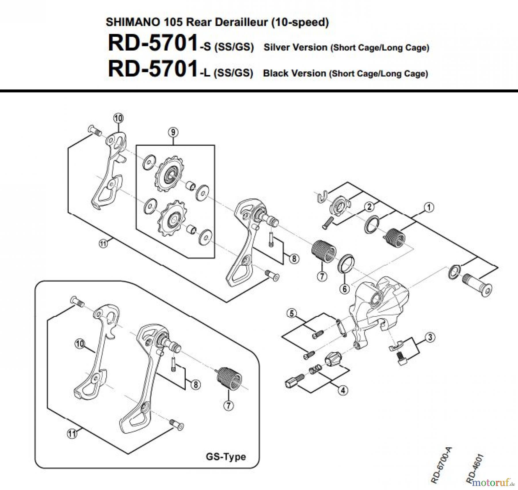 Shimano RD Rear Derailleur - Schaltwerk RD-5701_3297A