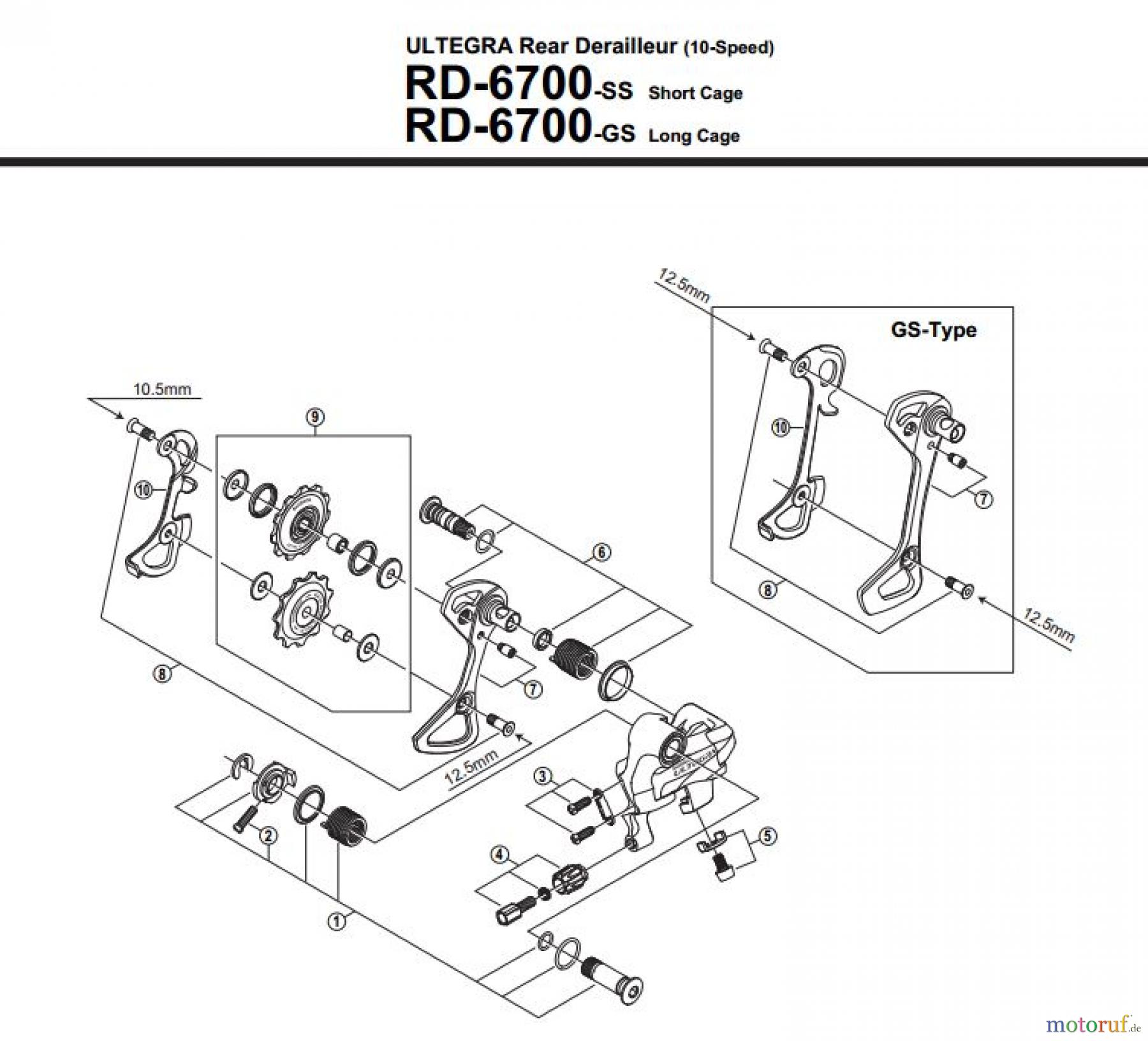 Shimano RD Rear Derailleur - Schaltwerk RD-6700-2919